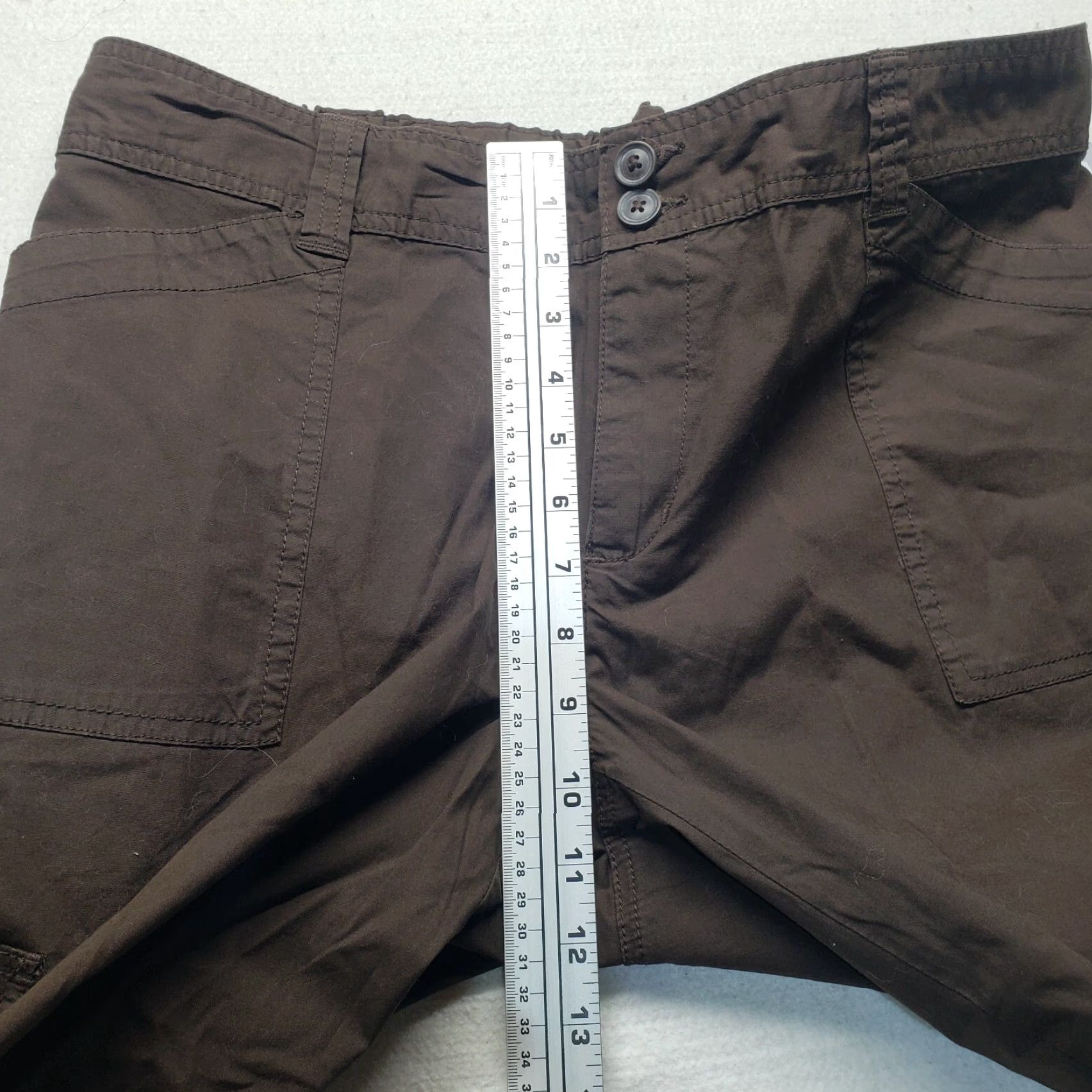 Vintage Duo Maternity Pants Casual Women M Brown Cotton Blend Maternity Pants Intermediate Everyday Wear Womens Size 32" / US 10 / IT 46 - 7 Thumbnail