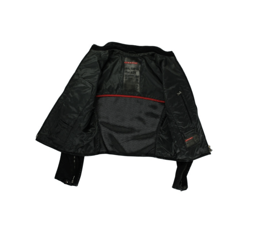 Miu Miu × Prada Prada Jacket 1999 Coat Mesh Bomber Red Tab Sport EX0010 Size M / US 6-8 / IT 42-44 - 7 Thumbnail