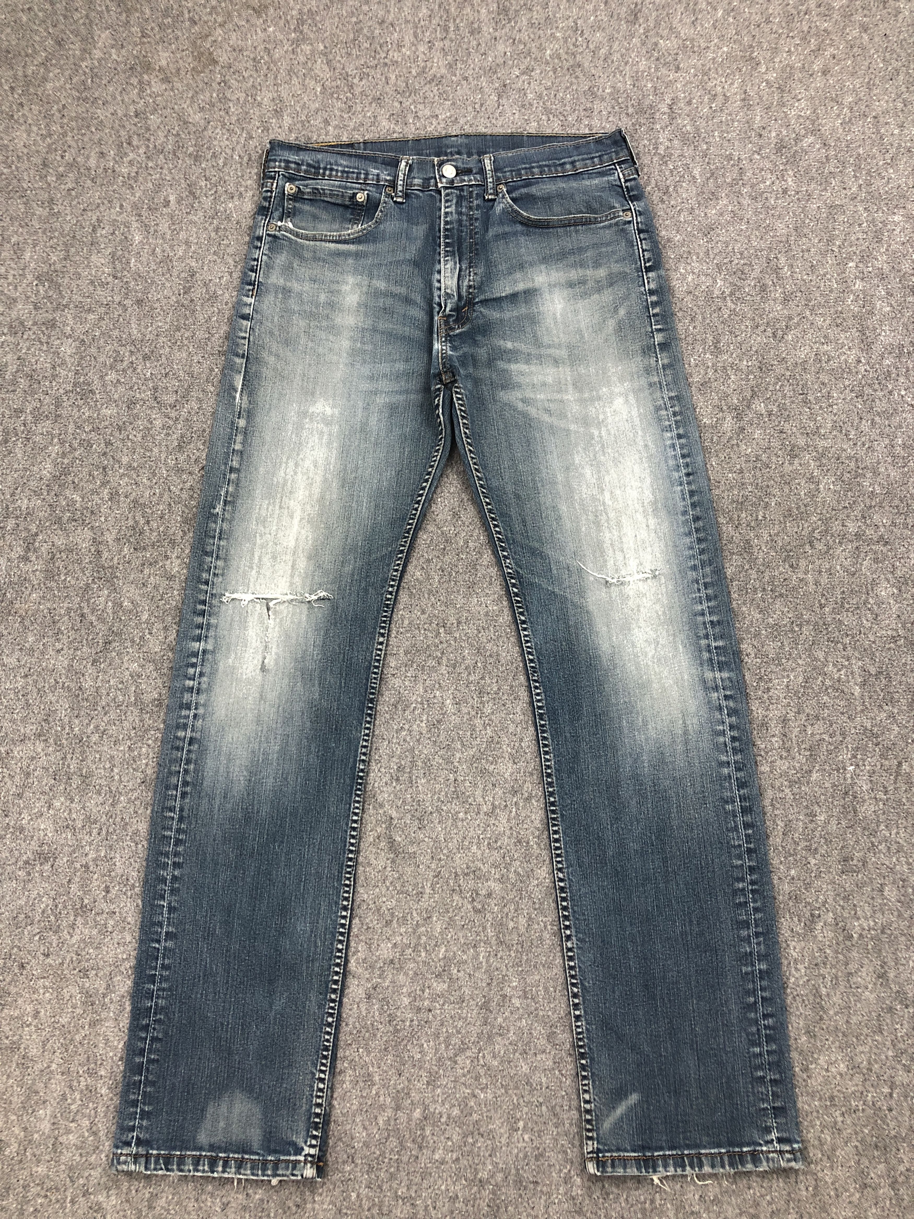 Levi's Vintage Distressed Levis 505 Faded Blue Jeans 32x32 S0022 Size US 32 / EU 48 - 1 Thumbnail