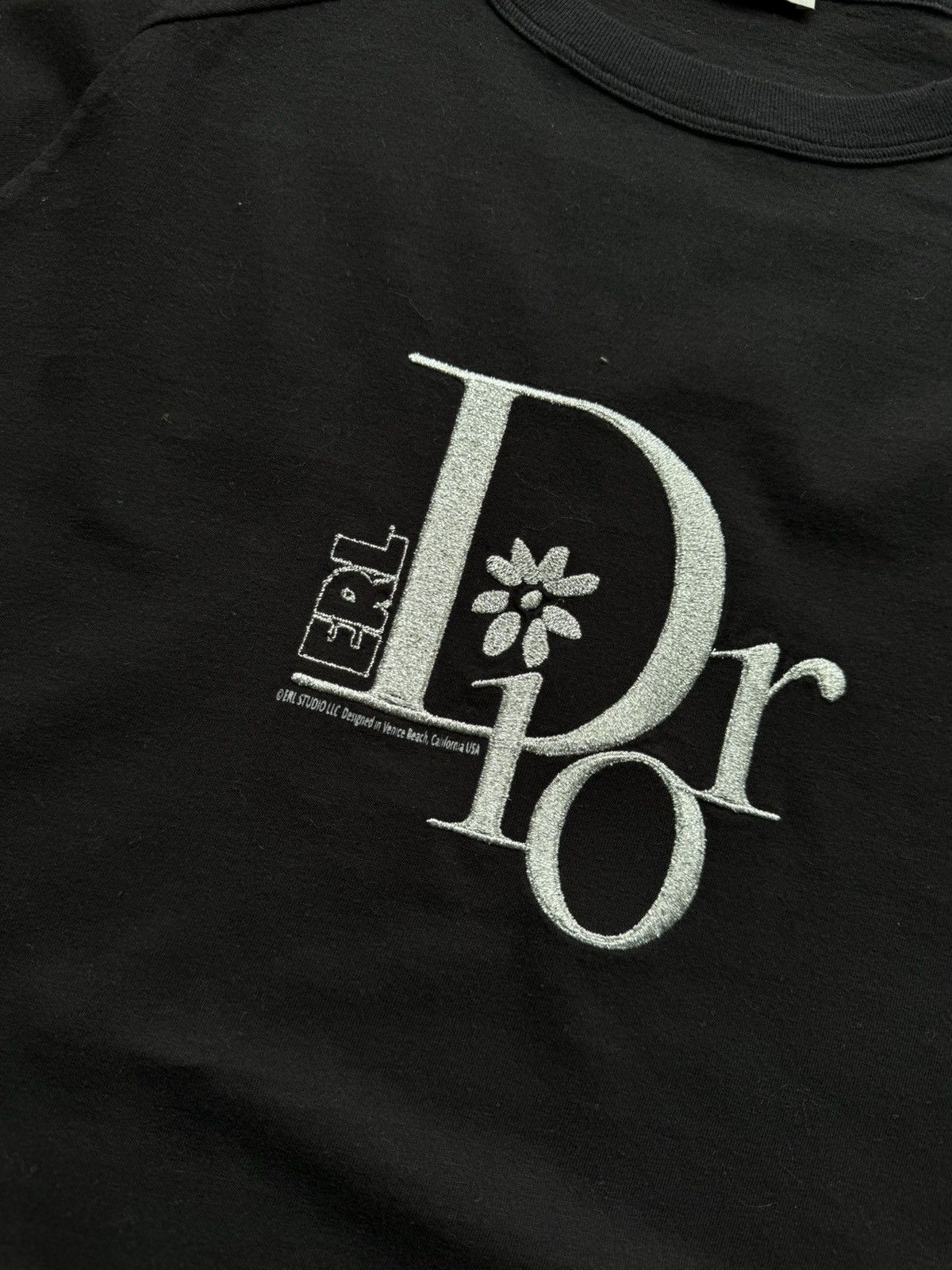 Dior × ERL Dior ERL Studio Embroidered Logo Black Tee - Large Size US L / EU 52-54 / 3 - 6 Thumbnail