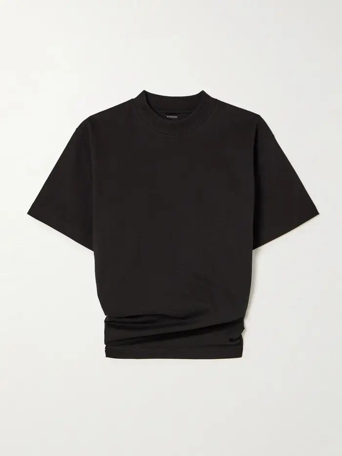 Balenciaga o1tr1nto0526 Knotted T-Shirt Small Fit in Black Size XS / US 0-2 / IT 36-38 - 1 Thumbnail