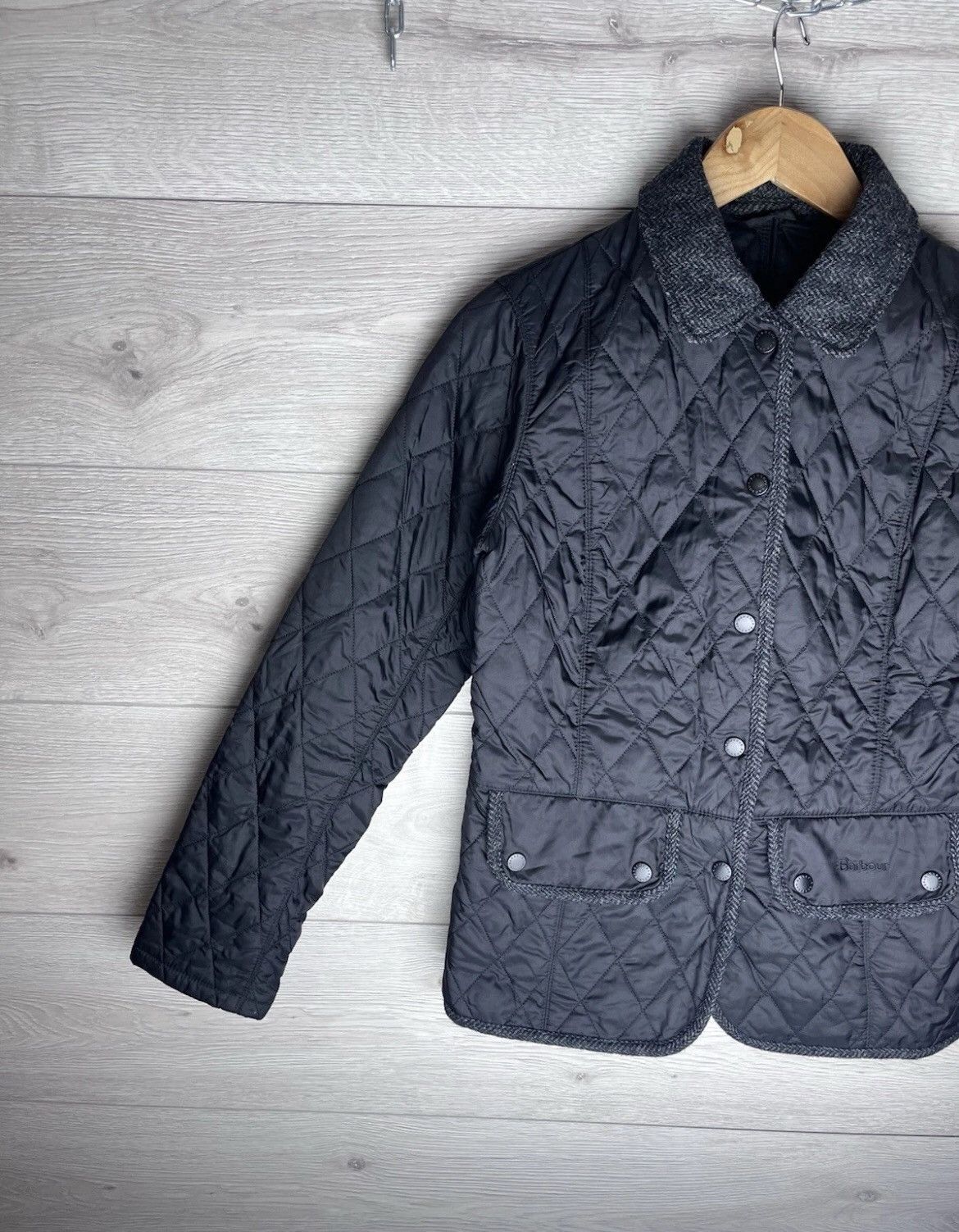 Barbour Women’s denim jacket Barbour size UK10 black outdoor Size M / US 6-8 / IT 42-44 - 3 Thumbnail