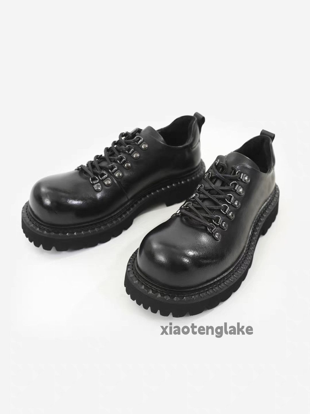 Vintage Unisex outdoor utility hiking big head leather shoes boots Size US 9 / EU 42 - 10 Thumbnail