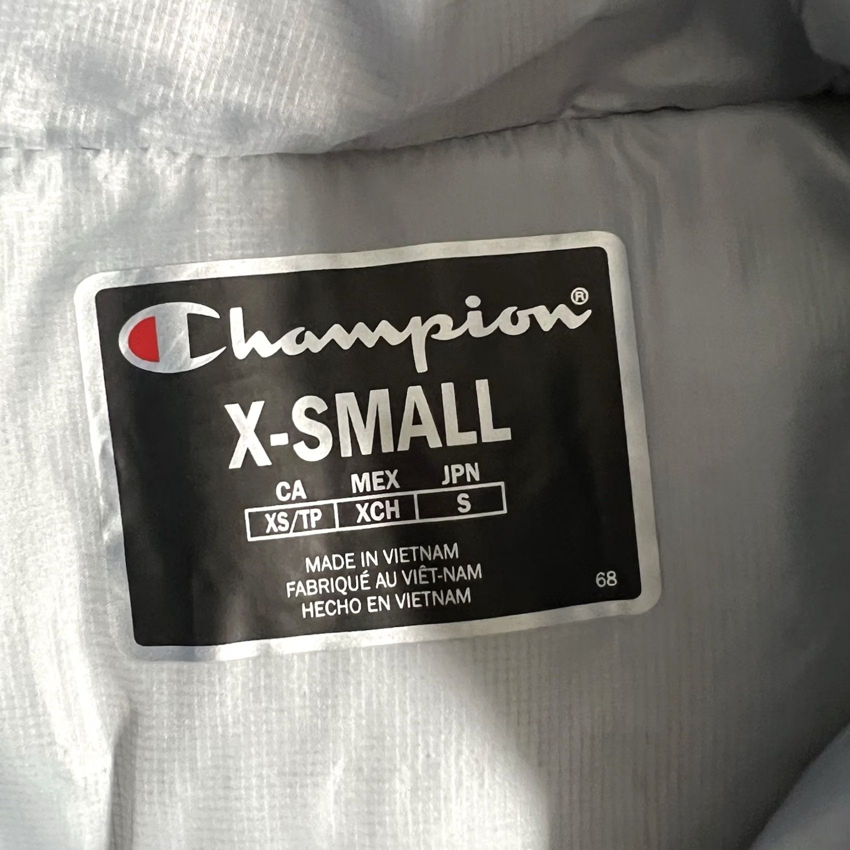 Champion VINTAGE Champion x NASA Metallic Puffer Jacket Mens XS Blue Quilted Space Jacket Size US XS / EU 42 / 0 - 6 Thumbnail
