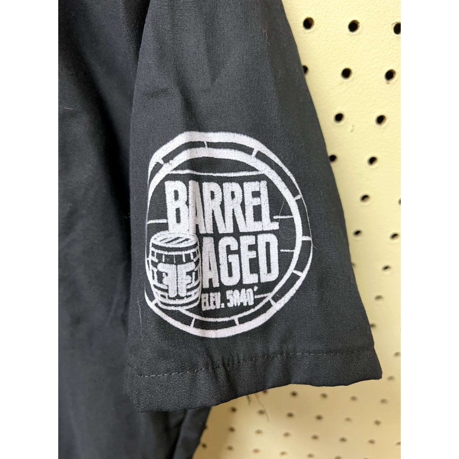 Red Kap Men’s Medium Fifty Fifty Brewing Co Button Short Sleeve Black Shirt Barrel Aged Size US M / EU 48-50 / 2 - 3 Thumbnail