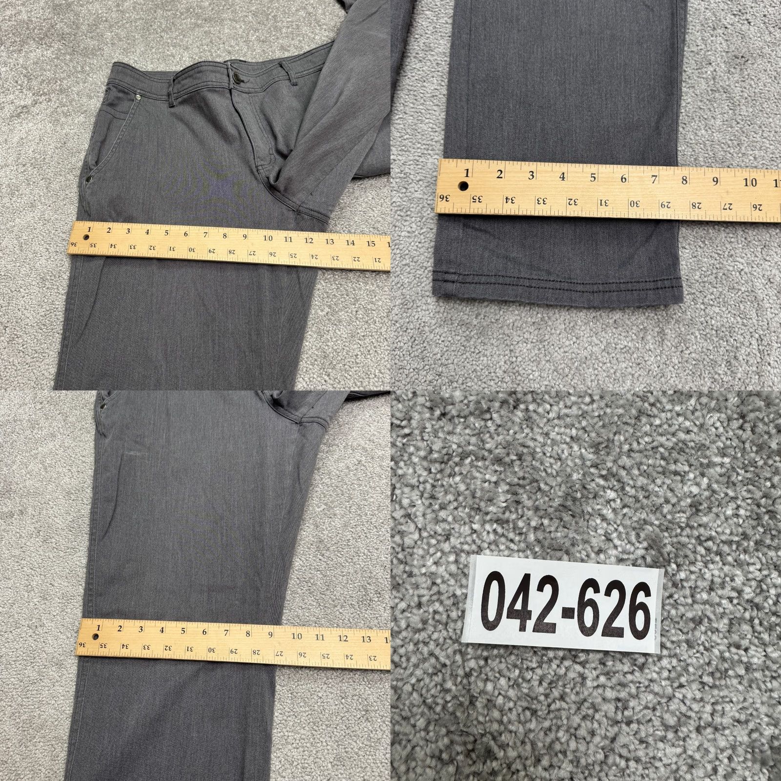 Vintage Columbia Straight Leg Chino Pants Mens 36x30 Gray Flat Front Casual Outdoor Prep Size US 36 / EU 52 - 10 Thumbnail