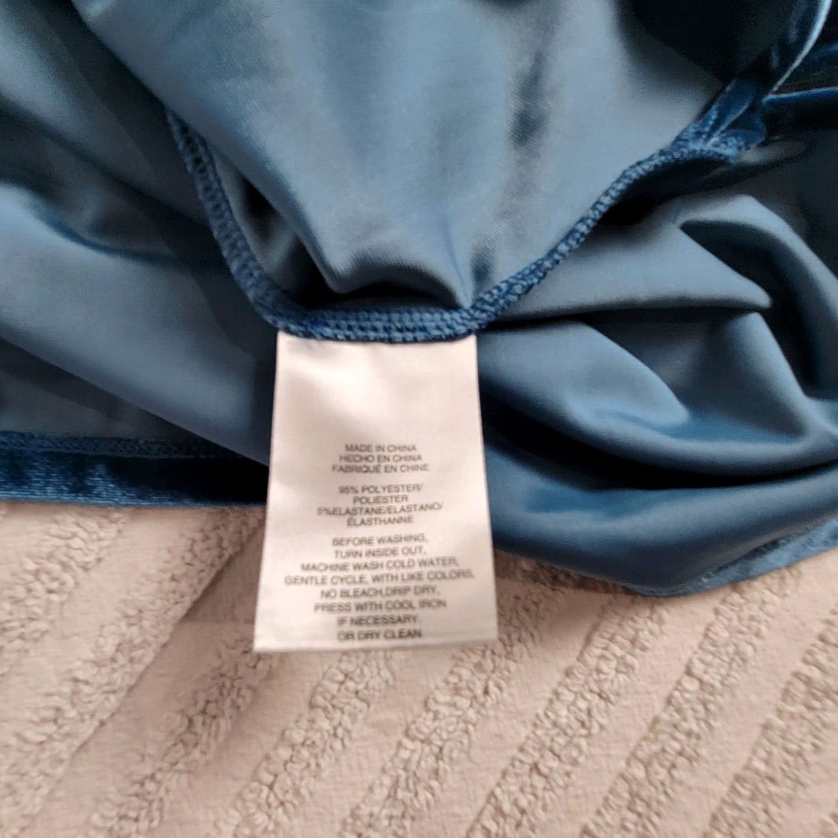 Jones New York Jones New York Velour Cowl Neck Top & Pant 2 Pc Set Blue XXL Regular Inseam 32" Women Velour 2XL Size XXL / US 16-18 / IT 52-54 - 5 Thumbnail