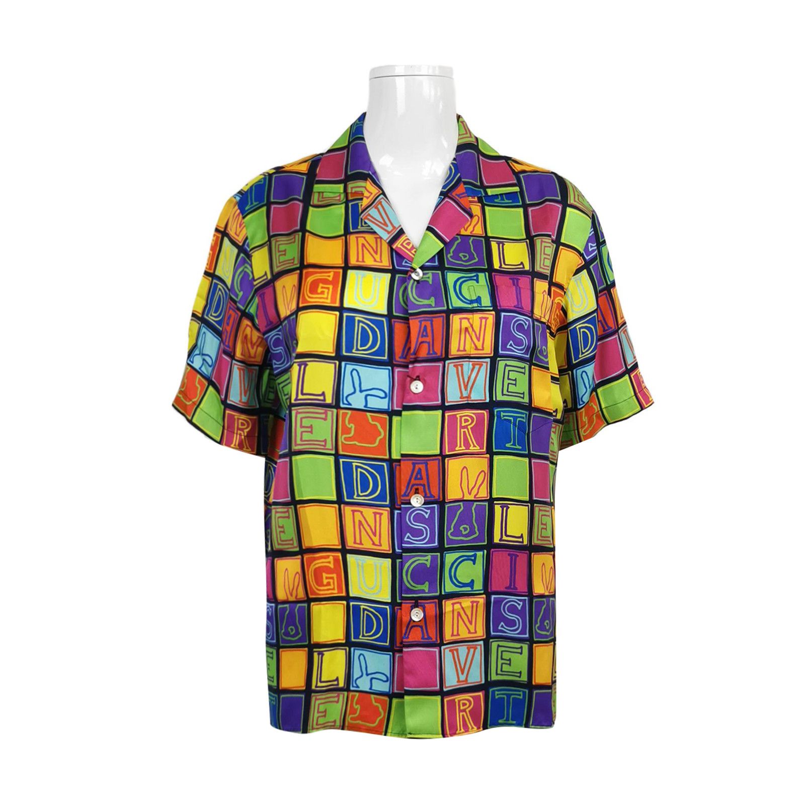 Gucci Gucci Silk Multi-Color Graphic Block Shirt 44 Size US S / EU 44-46 / 1 - 1 Thumbnail
