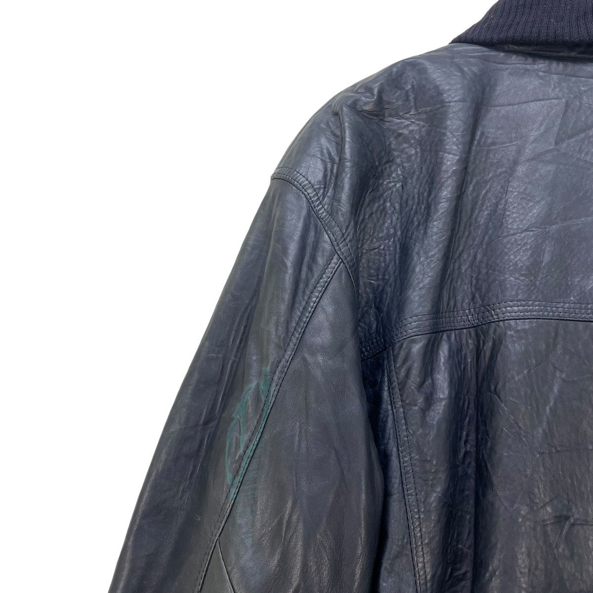 Vintage Vtg SheepSkin Save The Forest Leather Jacket Made In Italy Size US L / EU 52-54 / 3 - 3 Thumbnail