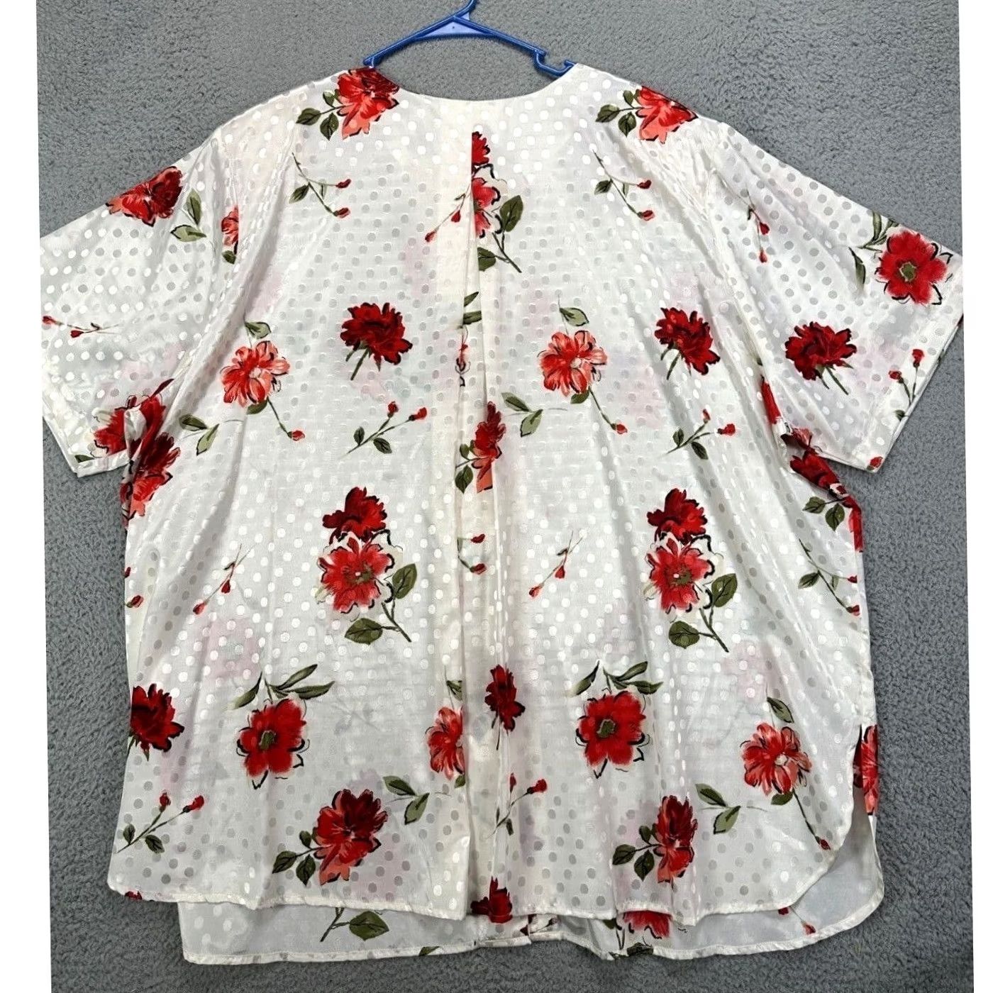 Vintage Maggie Barnes Shirt Womens 32W Plus Ivory Floral Button Up Blouse Top Ladies NEW Size XXS / US 00 / IT 34 - 3 Thumbnail
