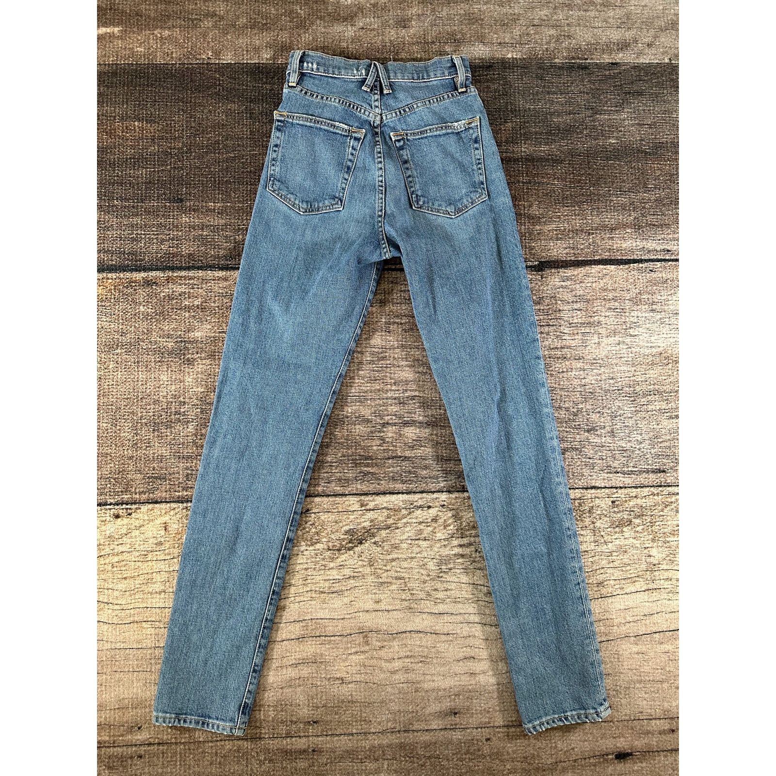 SLVRLAKE $329 SLVRLAKE London High Rise Straight Leg Blue Jeans 24x29 Size 24" / US 00 / IT 34 - 5 Thumbnail