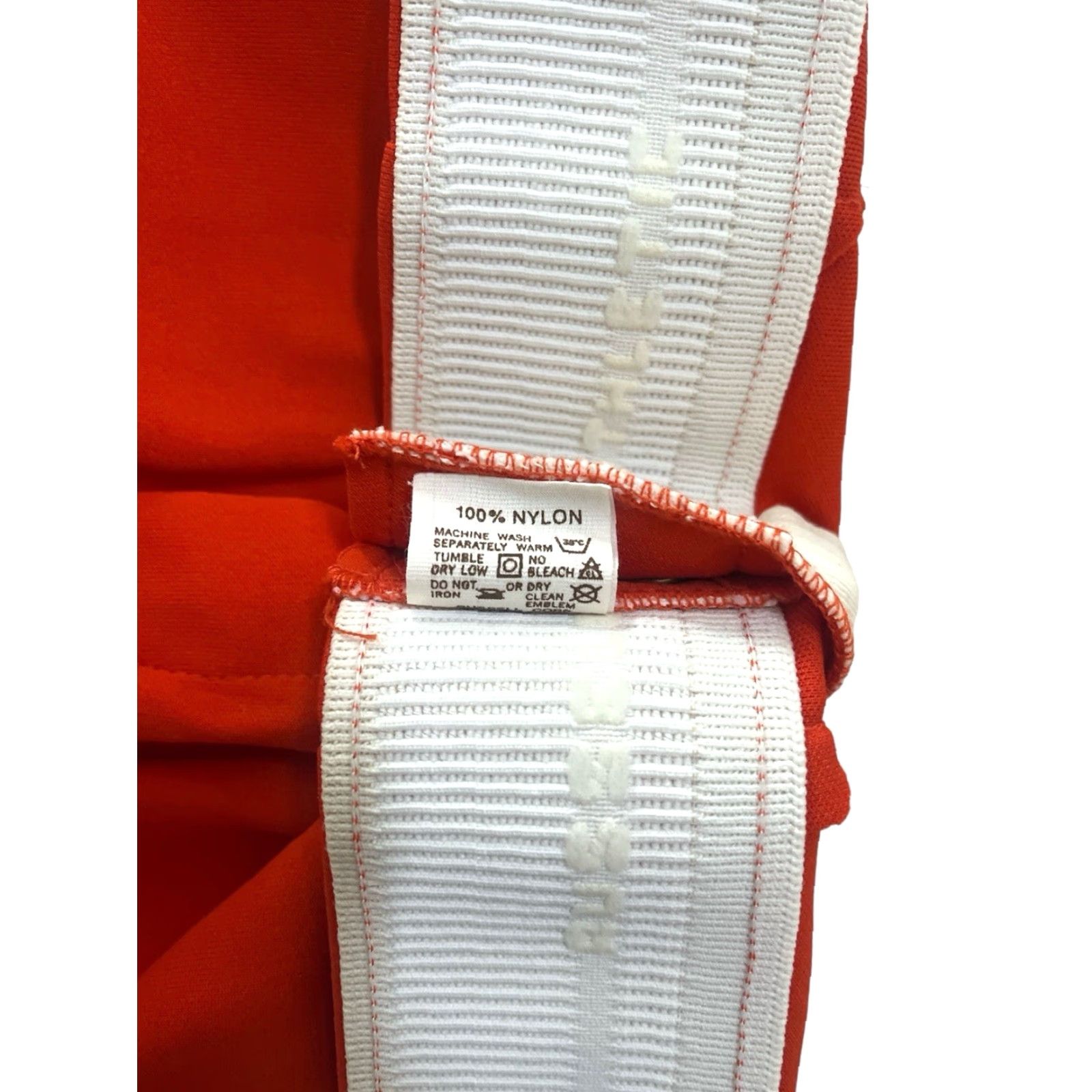 Russell Athletic VINTAGE Russell Athletic Coaches Shorts Mens S Orange Nylon 80s 14.5” waist 6” inseam NWOT Burnt USA Made Size US 29 - 5 Thumbnail