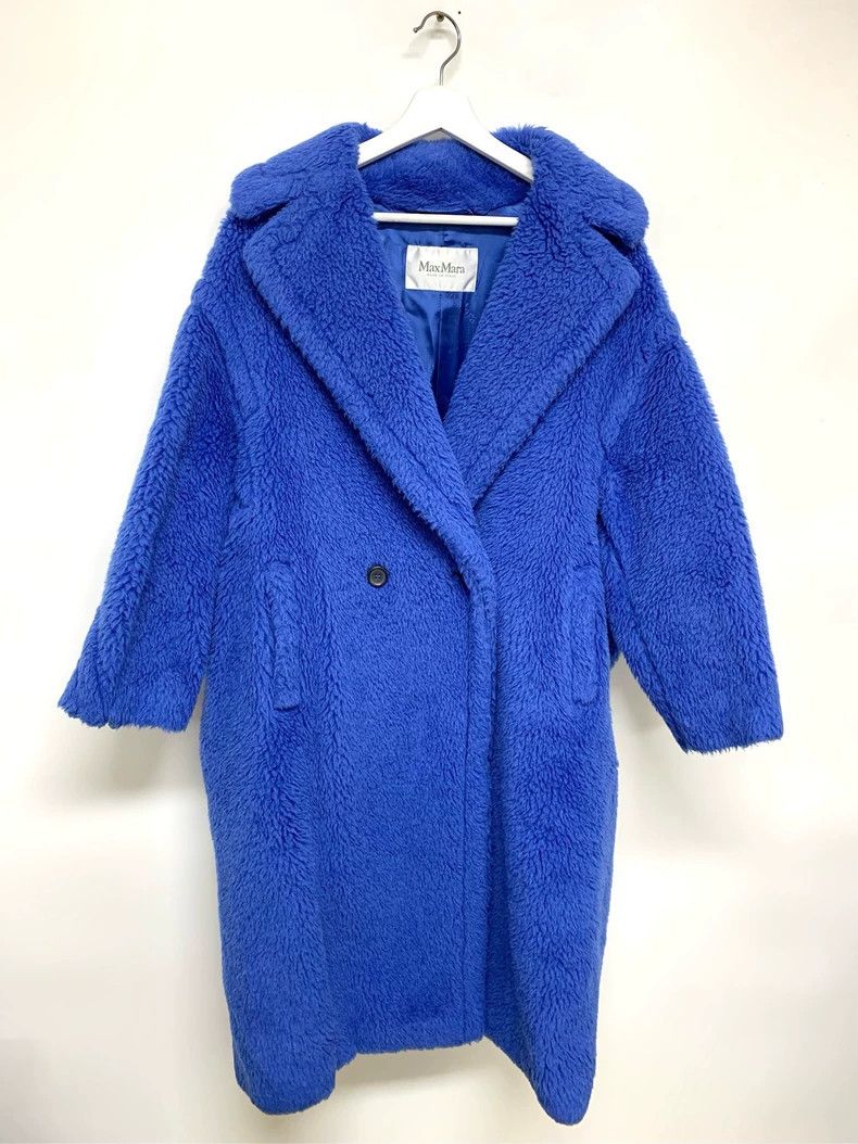 Max Mara New royal blue teddy coat