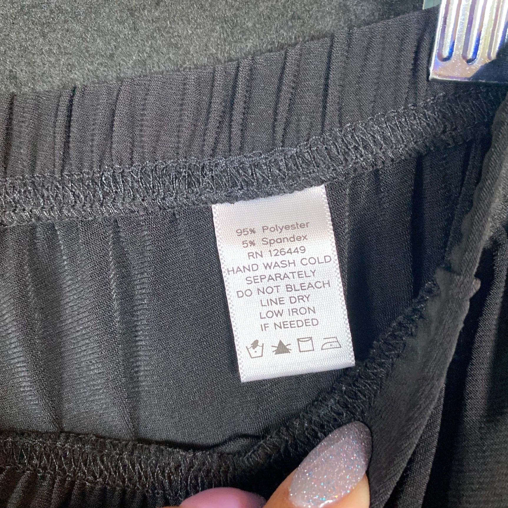 Marcs M by Marc Bouwer Womens Pants Black Pull On Runched Leggings Stretch Large Size 26" / US 2 / IT 38 - 5 Thumbnail