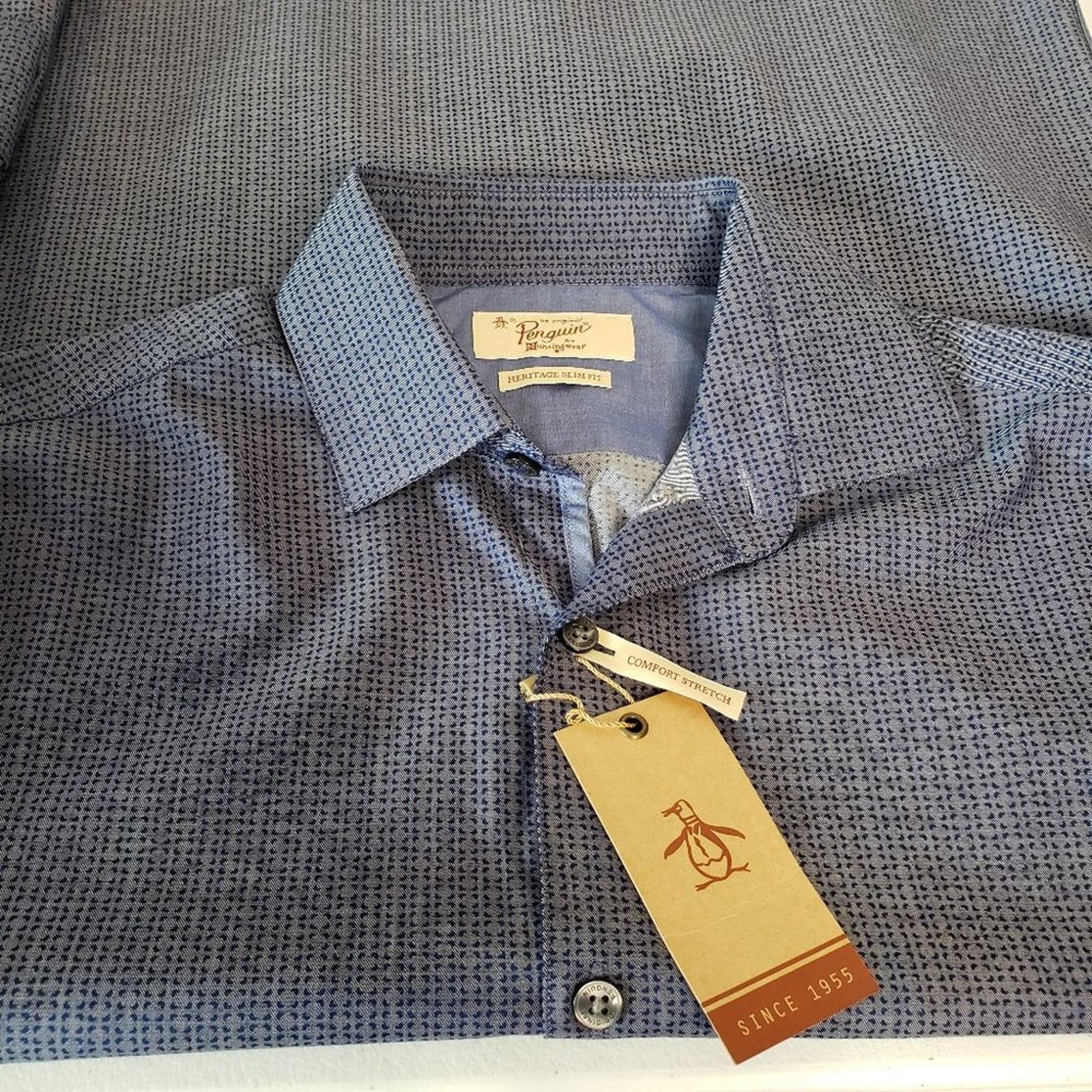 Original Penguin Original Penguin Munsingwear Button Slim Fit Dress Shirt Size US S / EU 44-46 / 1 - 4 Thumbnail