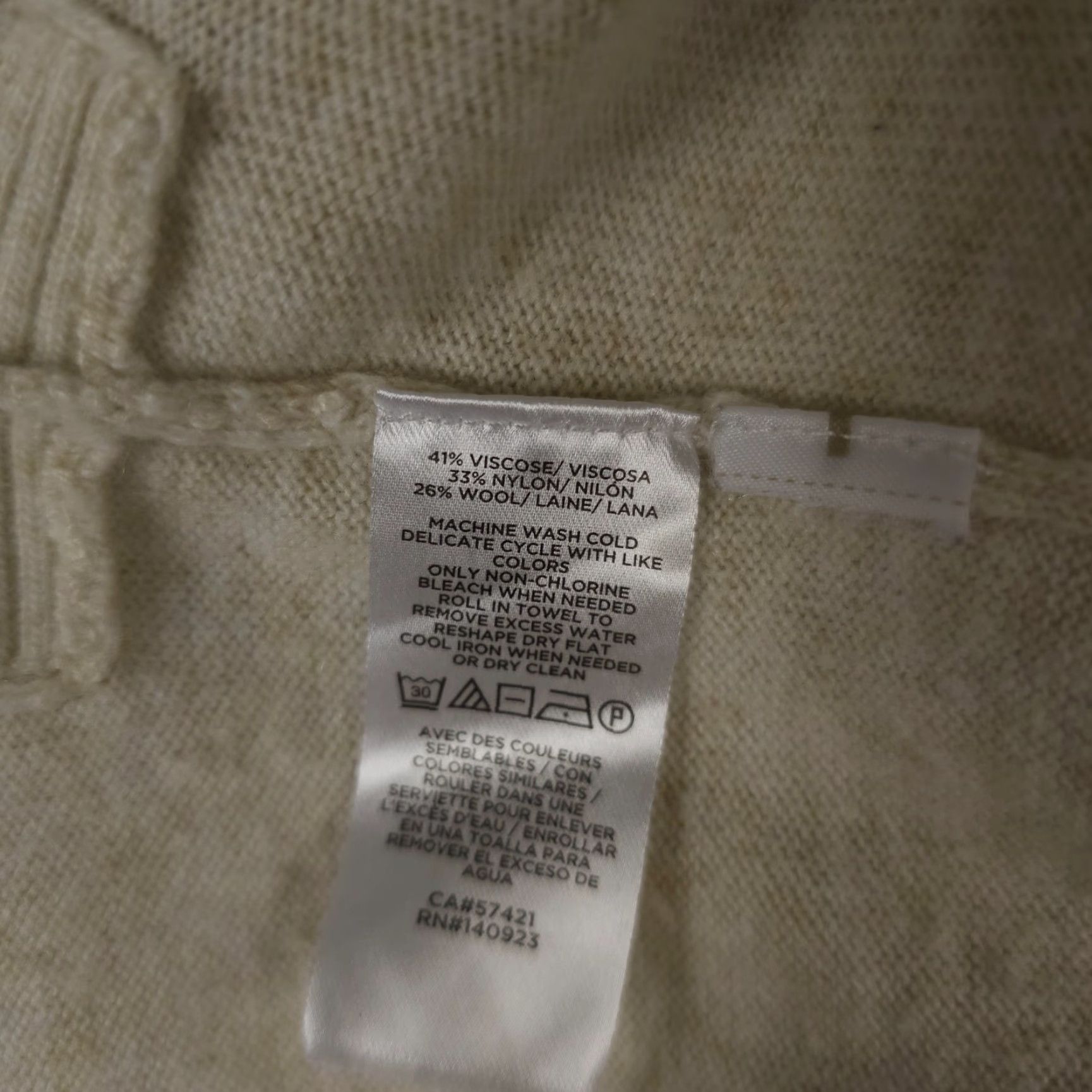 Loft LOFT Ann Taylor Tunic Sweater Women XL Heather Beige Wool Blend Lightweight Knit Shirt Size XL / US 12-14 / IT 48-50 - 4 Thumbnail