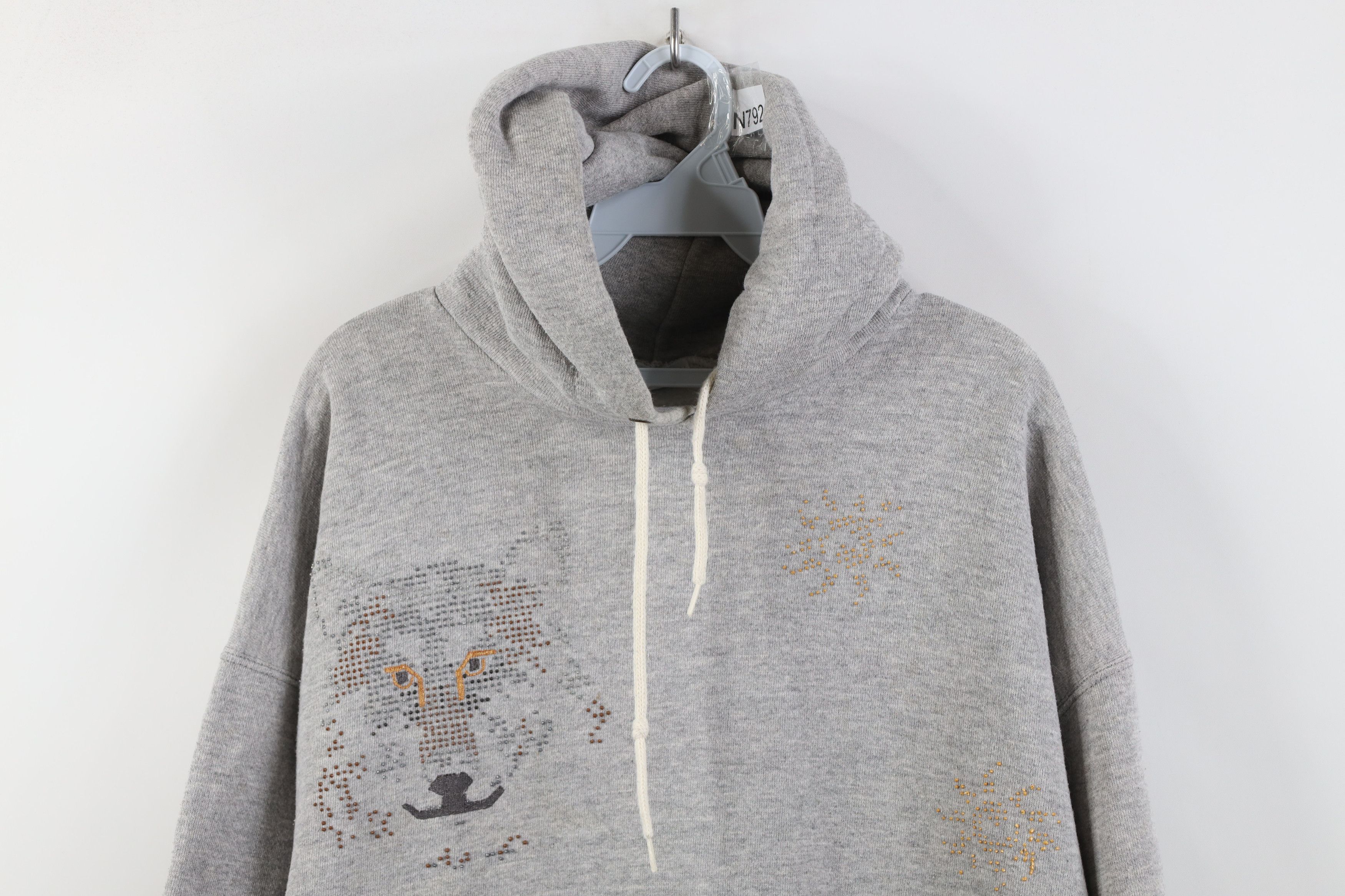 Vintage Vintage 80s 90s Dot Wolf Nature Hoodie Sweatshirt Gray USA Size US XL / EU 56 / 4 - 2 Thumbnail