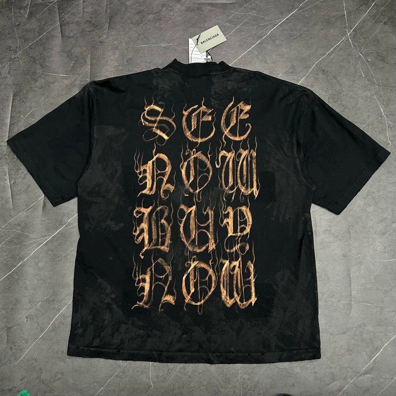 Other Balenciaga Flame Sanskrit Clay Dyeing Short Sleeve Size US S / EU 44-46 / 1 - 2 Thumbnail