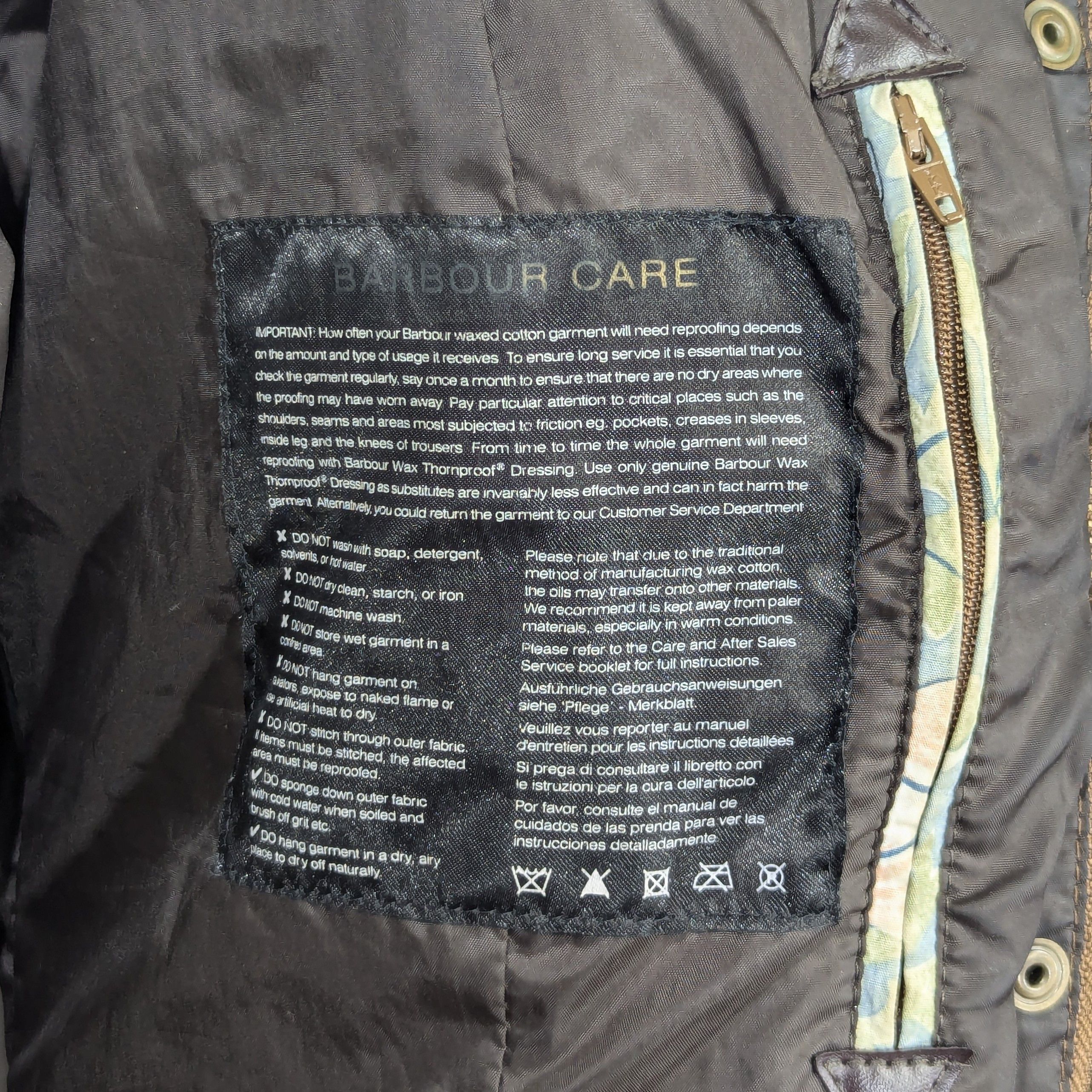 Barbour Barbour Emma Waxed Women's Jacket Brown Waxed Cotton Size S / US 4 / IT 40 - 17 Thumbnail