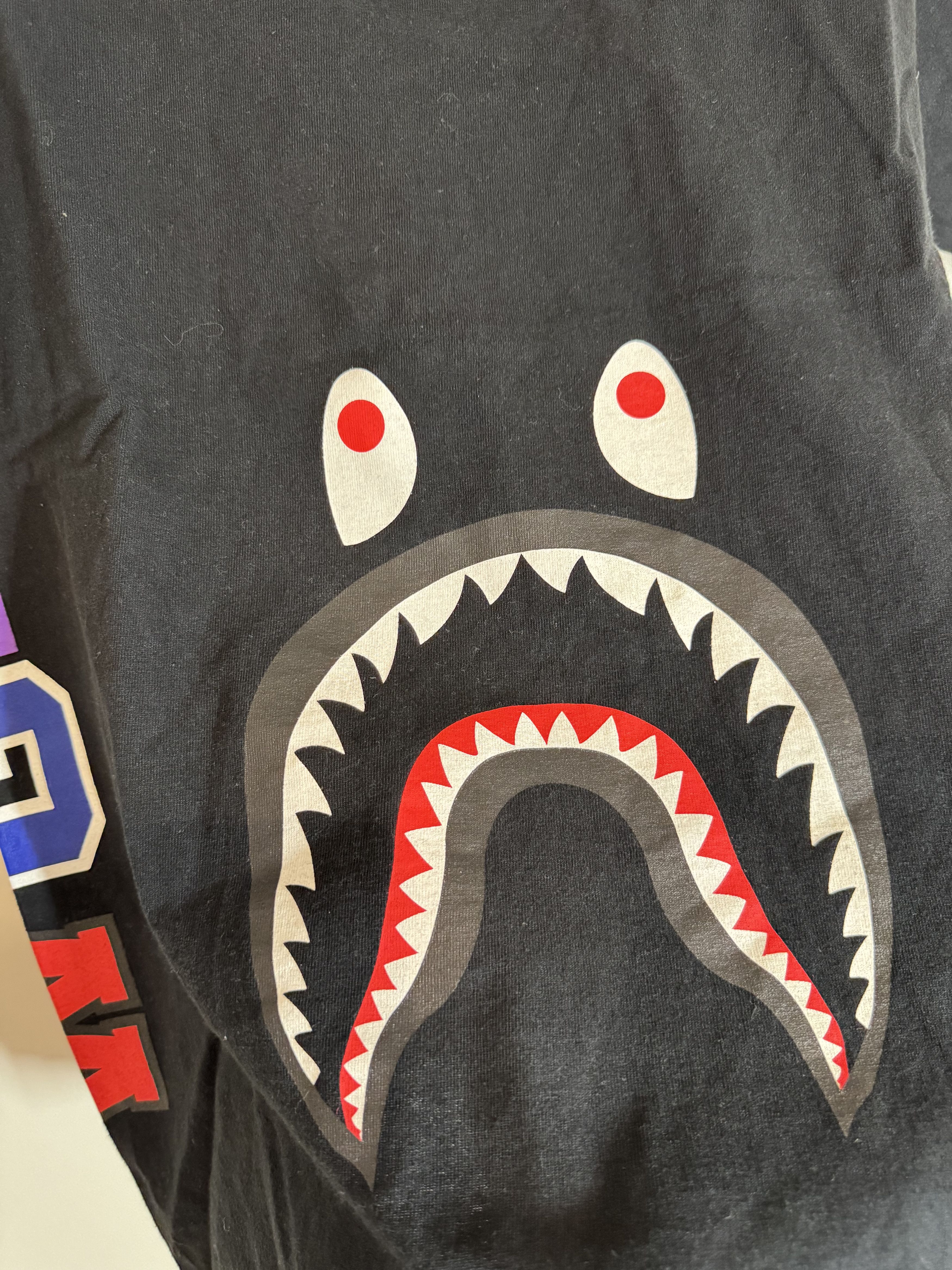 Bape Bape Shark Front & Back Side WGM Print Black T-Shirts Medium Size US M / EU 48-50 / 2 - 4 Thumbnail