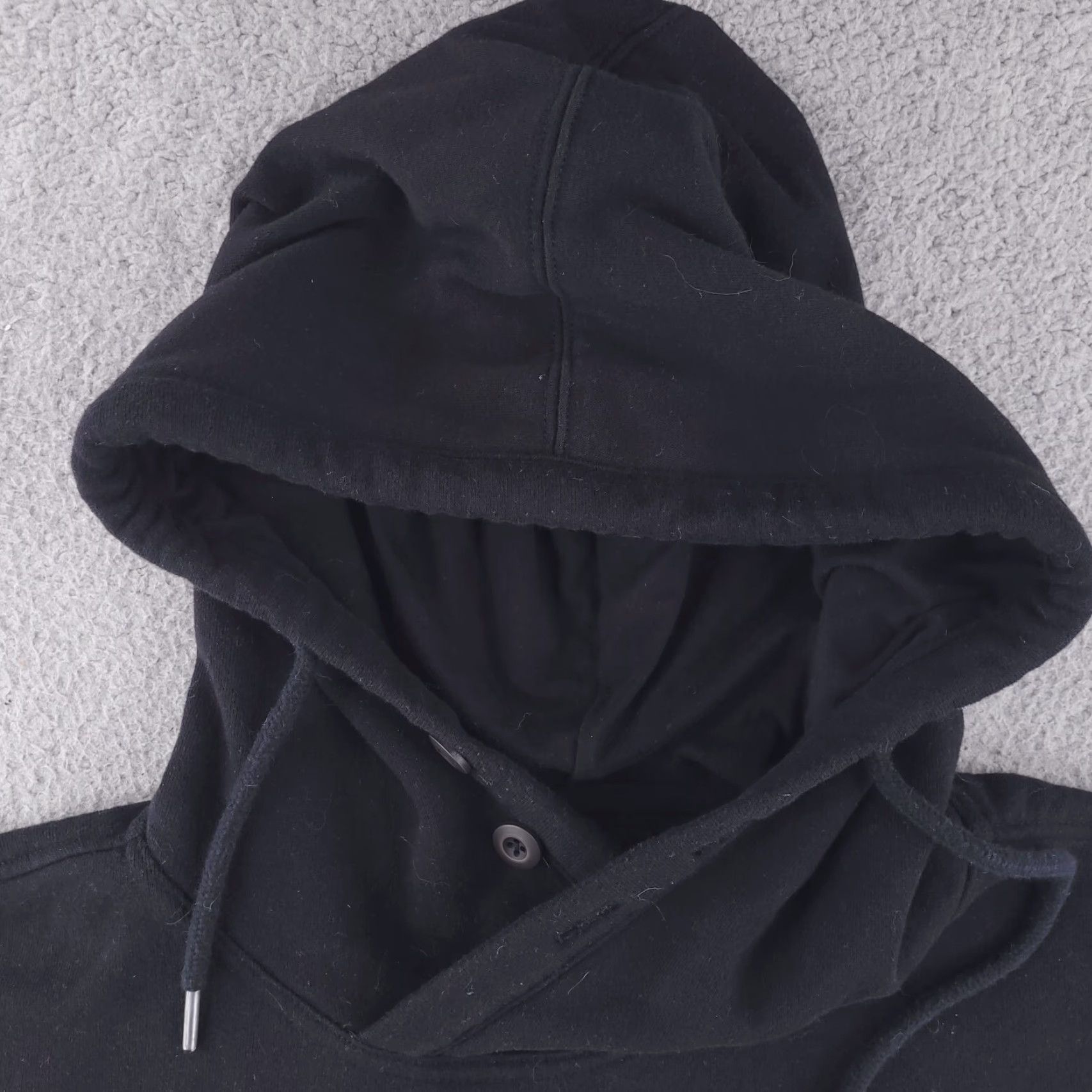Express Express Hoodie Mens XL Black Fleece Henley FITS SHORT Size US XL / EU 56 / 4 - 4 Thumbnail