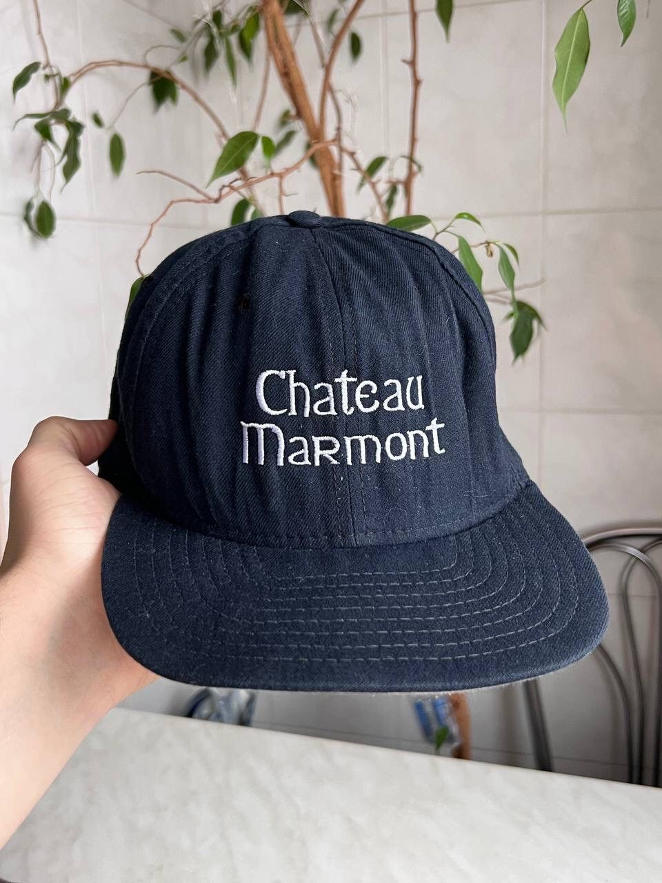 Vintage 90s Chateau Marmont Vintage USA Hotel LA Cap Hat Blue 1990s Size ONE SIZE - 1 Thumbnail