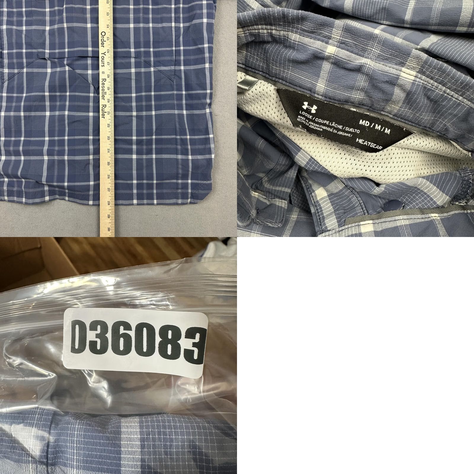 Under Armour Under Armour Shirt Men Medium Blue Plaid Long Sleeve Button Up Fishing Outdoor M Size US M / EU 48-50 / 2 - 8 Thumbnail