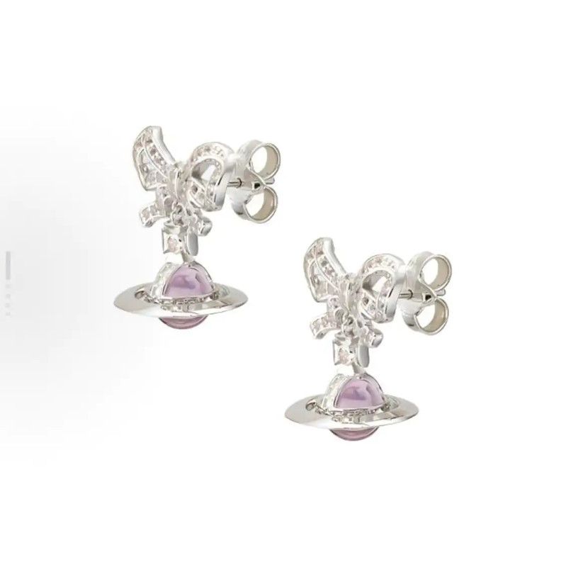 Vivienne Westwood Vivienne Westwood Silver Alloy Earrings 0089 Size ONE SIZE - 1 Thumbnail
