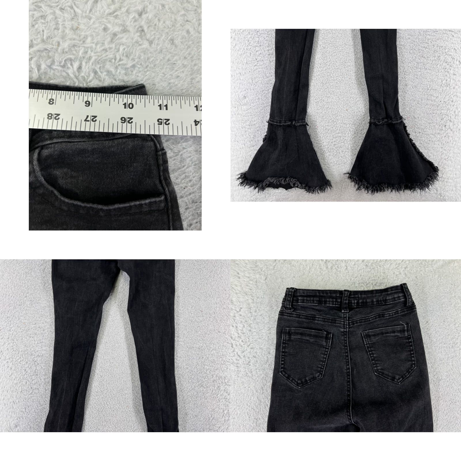 Citizens Of Humanity JC & JQ Jeans Womens Medium Black Denim Distressed Flare Mid Rise 20x31 Citizens of Humanity 5-Pocket Jeans Boys? Size 32" / US 10 / IT 46 - 9 Thumbnail