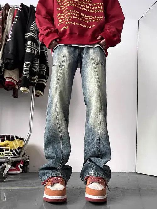Japanese Brand Tomomi x Asaka Light Blue High Street Vintage Loose Jeans Size US 31 - 3 Thumbnail