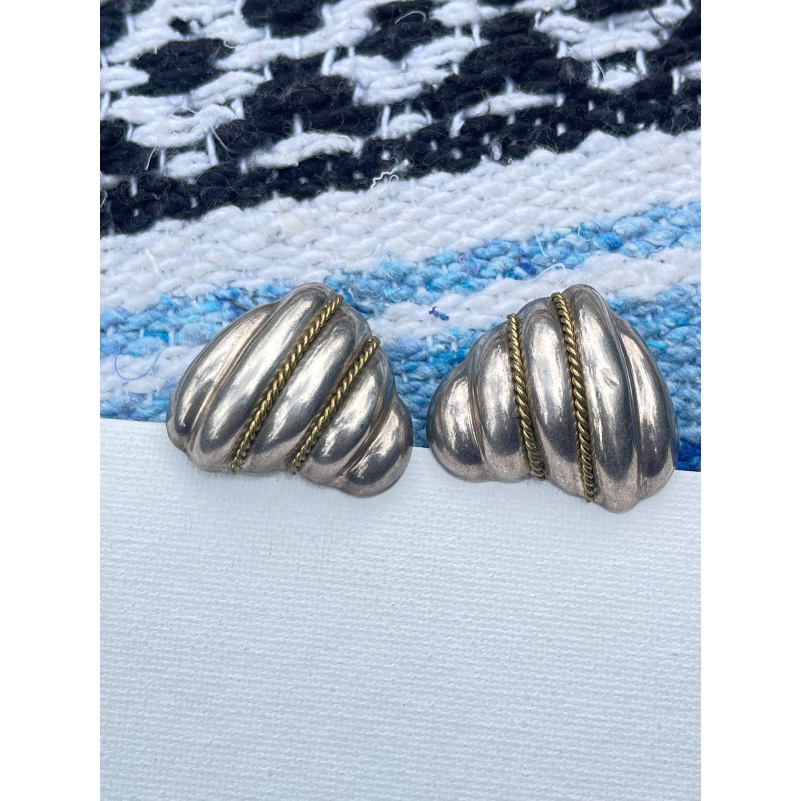 Vintage Vintage Sterling Silver Earrings Signed Laton Taxco, Mexico Size ONE SIZE - 5 Thumbnail