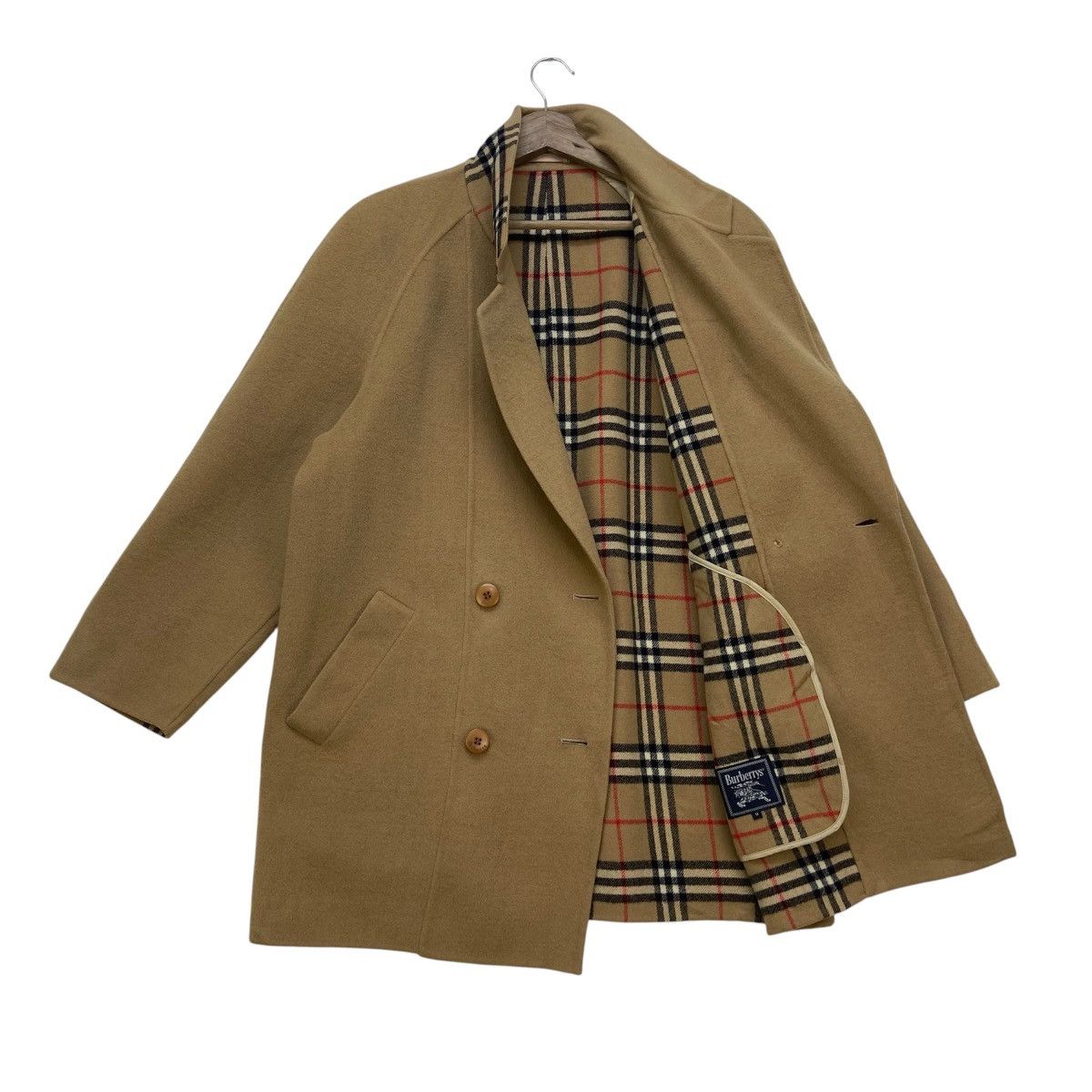 Burberry Prorsum Vintage Burberrys Prorsum Nova Check Wool Cashmere Coat Size M / US 6-8 / IT 42-44 - 1 Thumbnail