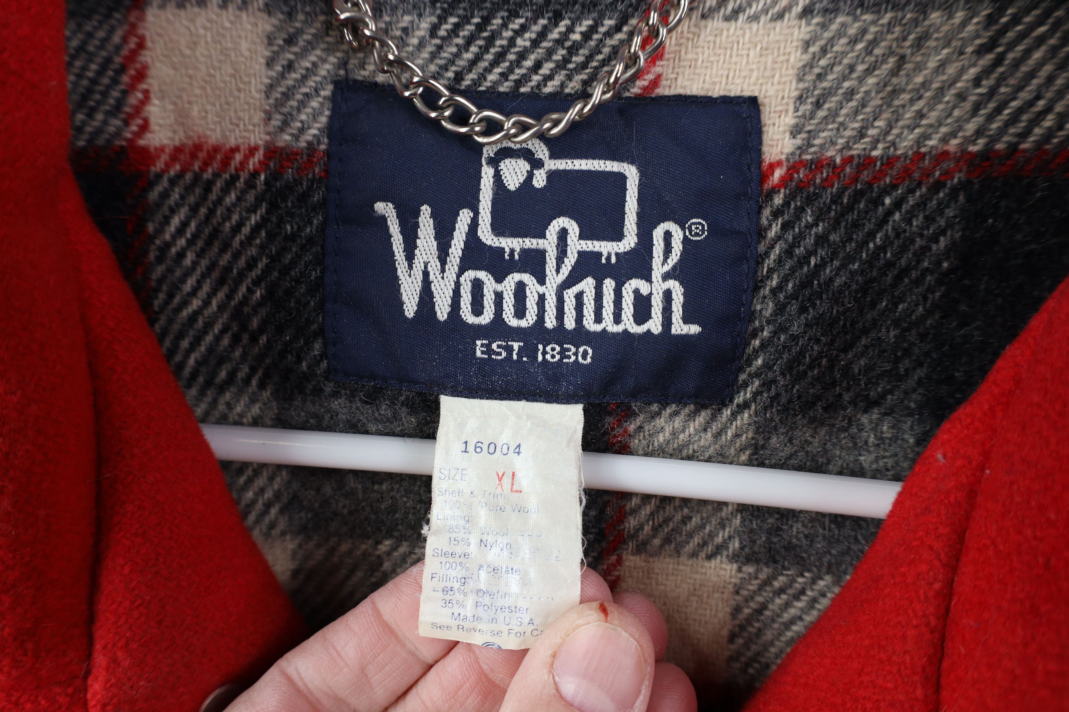 Woolrich Woolen Mills Vintage 90s Woolrich Wool Full Zip Bomber Jacket Red USA Size US XL / EU 56 / 4 - 11 Thumbnail