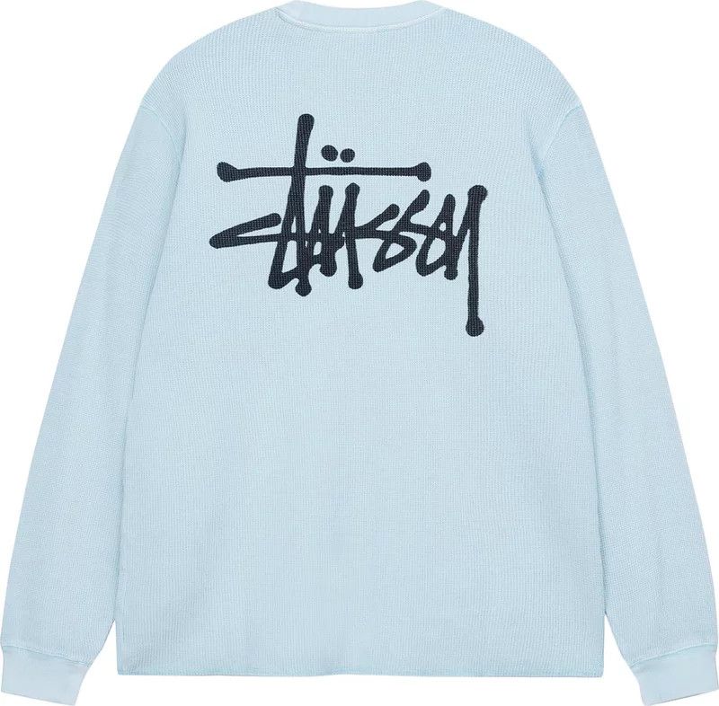Stussy Stussy Basic Stock Long-Sleeve Thermal 'Light Blue' Size US XXL / EU 58 / 5 - 2 Thumbnail