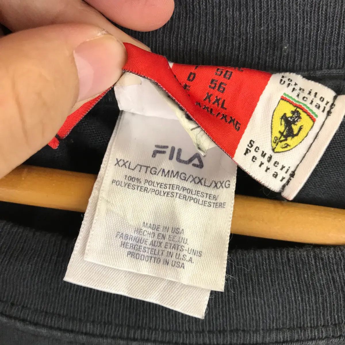 Ferrari Vtg SCUDERIA FERRARI x FILA Racing Formula 1 Tee Shirt Size US XXL / EU 58 / 5 - 5 Thumbnail