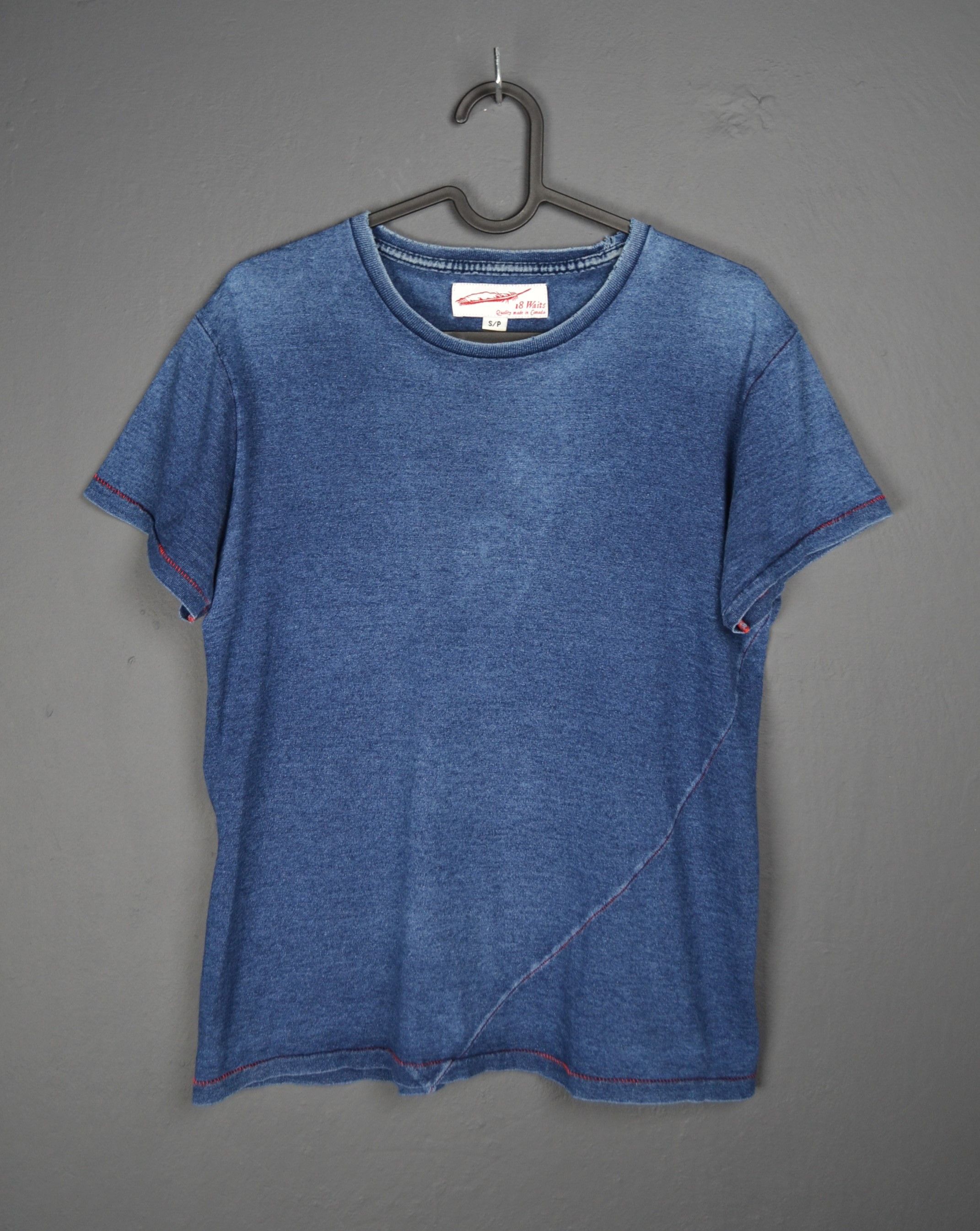 18 Waits 18Waits S size Indigo Tornado Seam T-shirt Thrashed Size US S / EU 44-46 / 1 - 1 Thumbnail