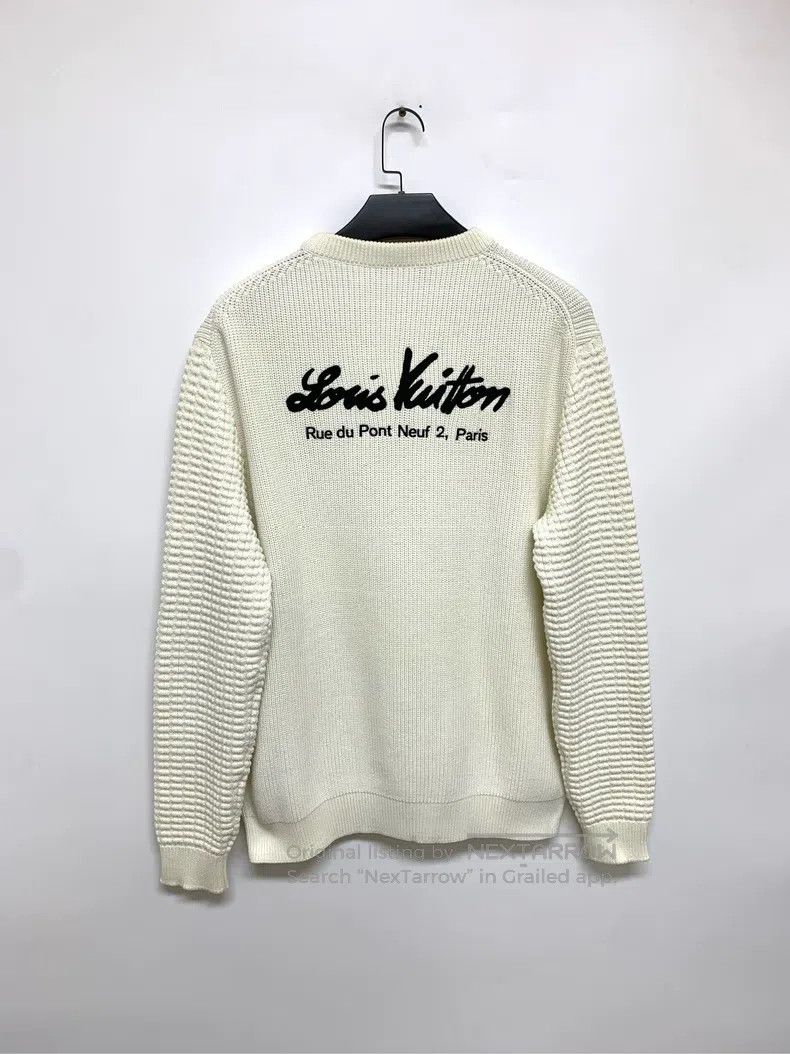 Louis Vuitton Louis Vuitton Nigo embroidered alphabet knit sweater Size US L / EU 52-54 / 3 - 2 Thumbnail