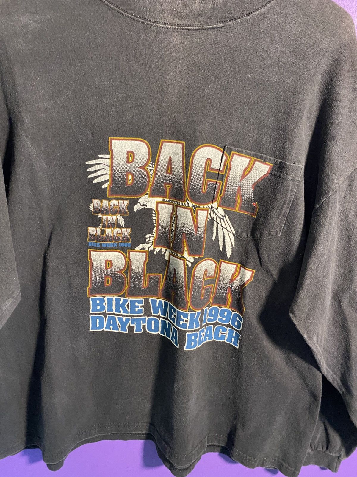 Other Vintage 1996 Daytona bike week back in black faded t-shirt Size US XL / EU 56 / 4 - 3 Thumbnail
