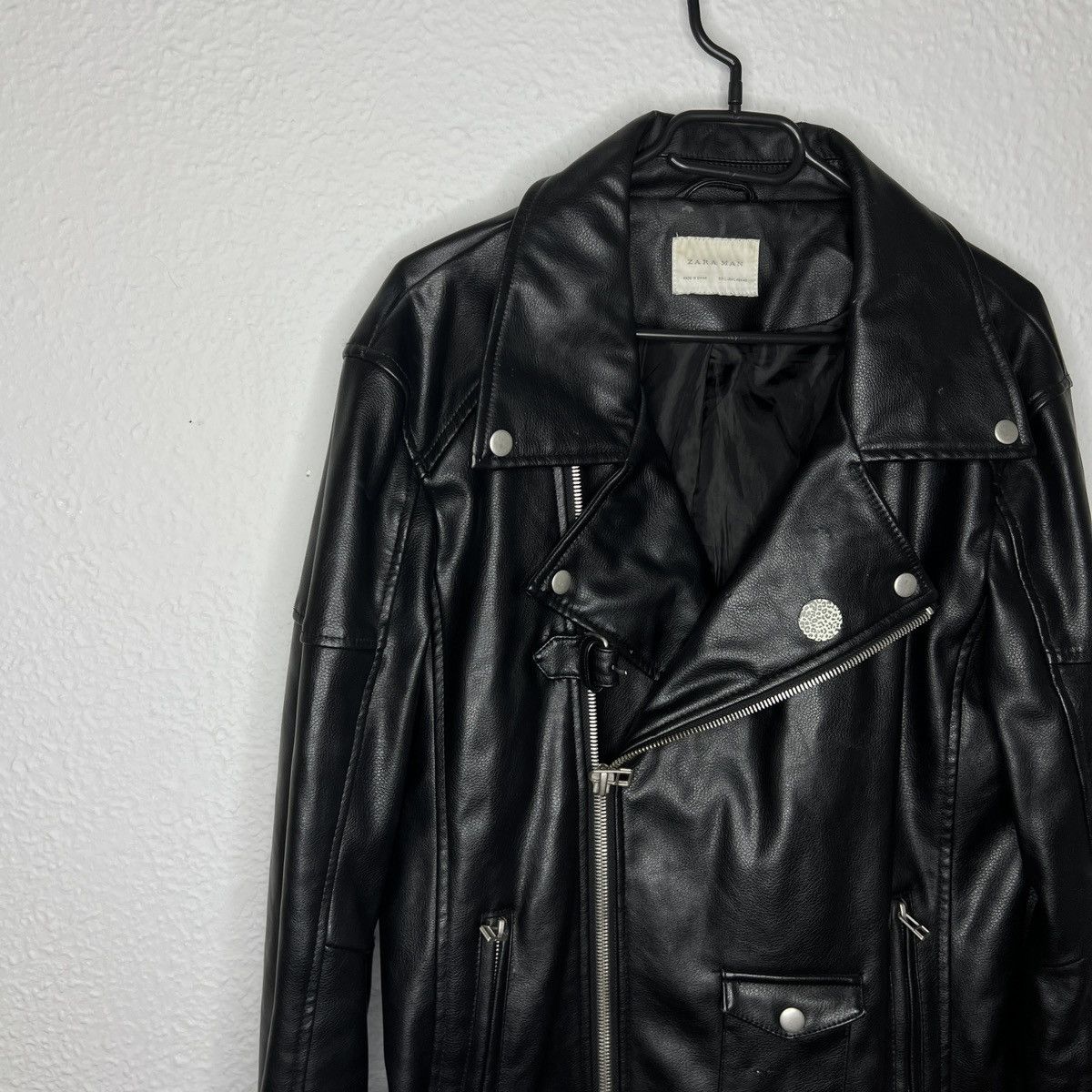 Zara Zara Ramones Leather Jacket Biker Moto Motorcycle Style Y2K Size US L / EU 52-54 / 3 - 3 Thumbnail