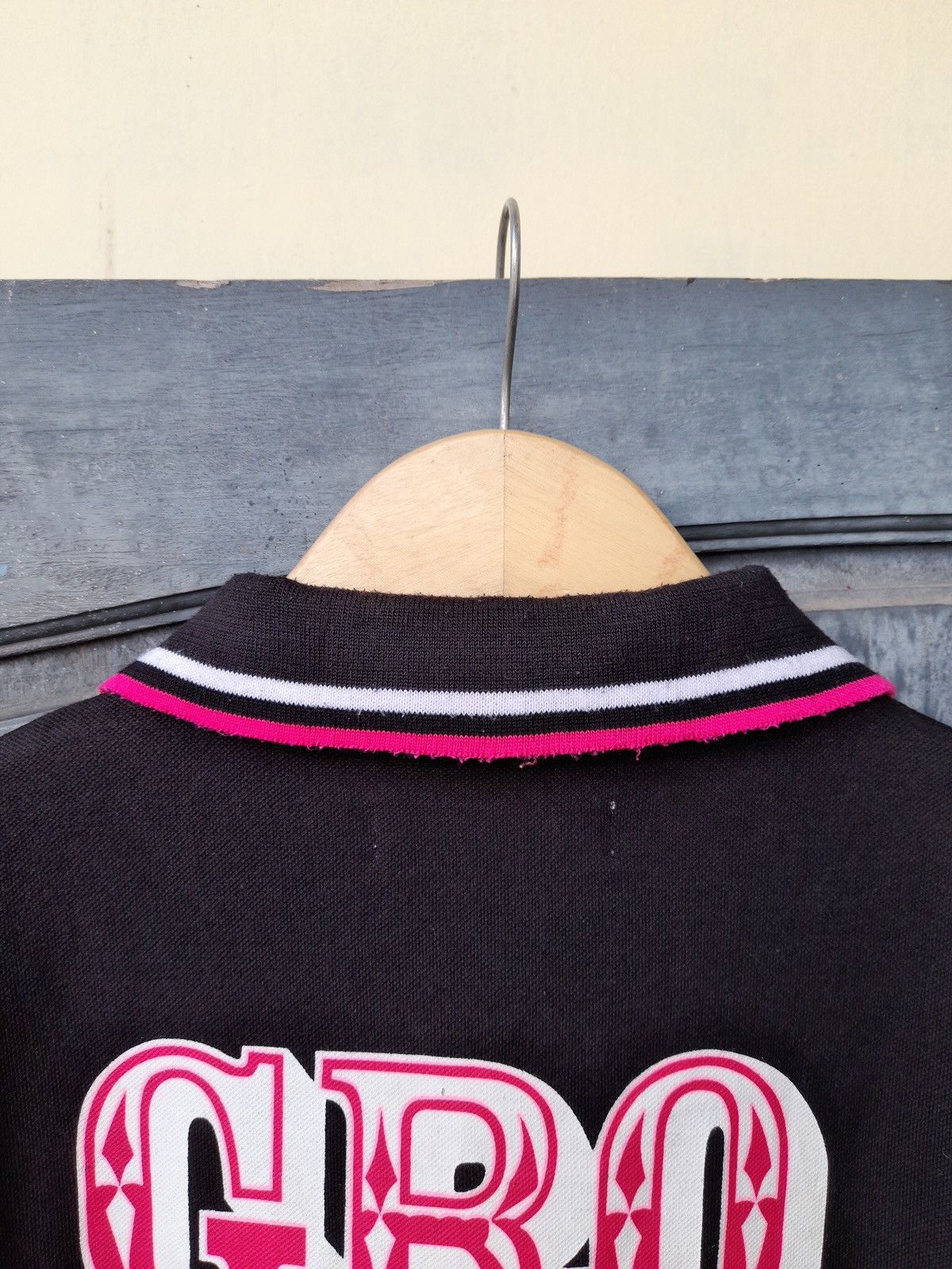 Japanese Brand Groover Grand Polo Shirt Black Pink Logo Y2K Streetwear Size US L / EU 52-54 / 3 - 11 Thumbnail