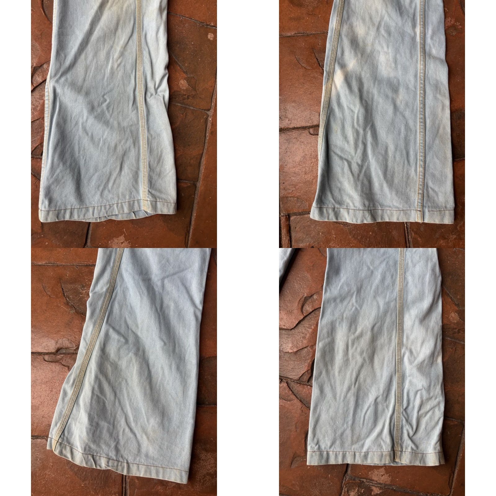 Vintage VINTAGE 80s US Lines Sailor Flare Pants 28 in. Inseam 28 in. Blue Unisex Adults Regular Size 28 Flared Front Flat Ready Size 28" / US 6 / IT 42 - 8 Thumbnail