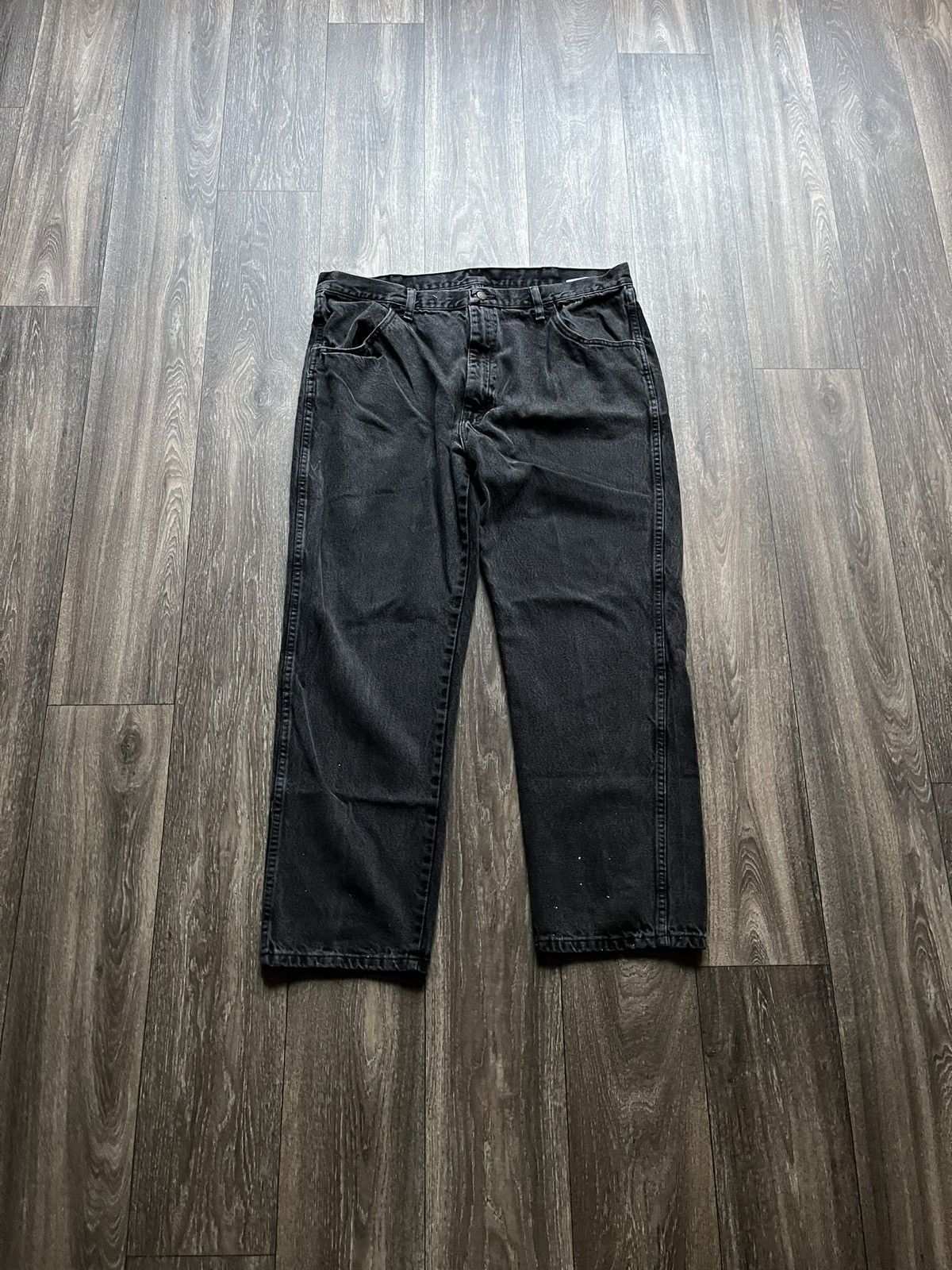 Vintage Vintage Rustlers Faded Black Jeans Size US 38 / EU 54 - 1 Thumbnail