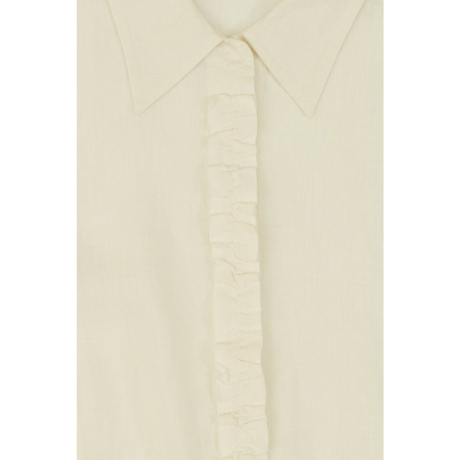 Prada Linen White Button Up Top Size M / US 6-8 / IT 42-44 - 3 Thumbnail