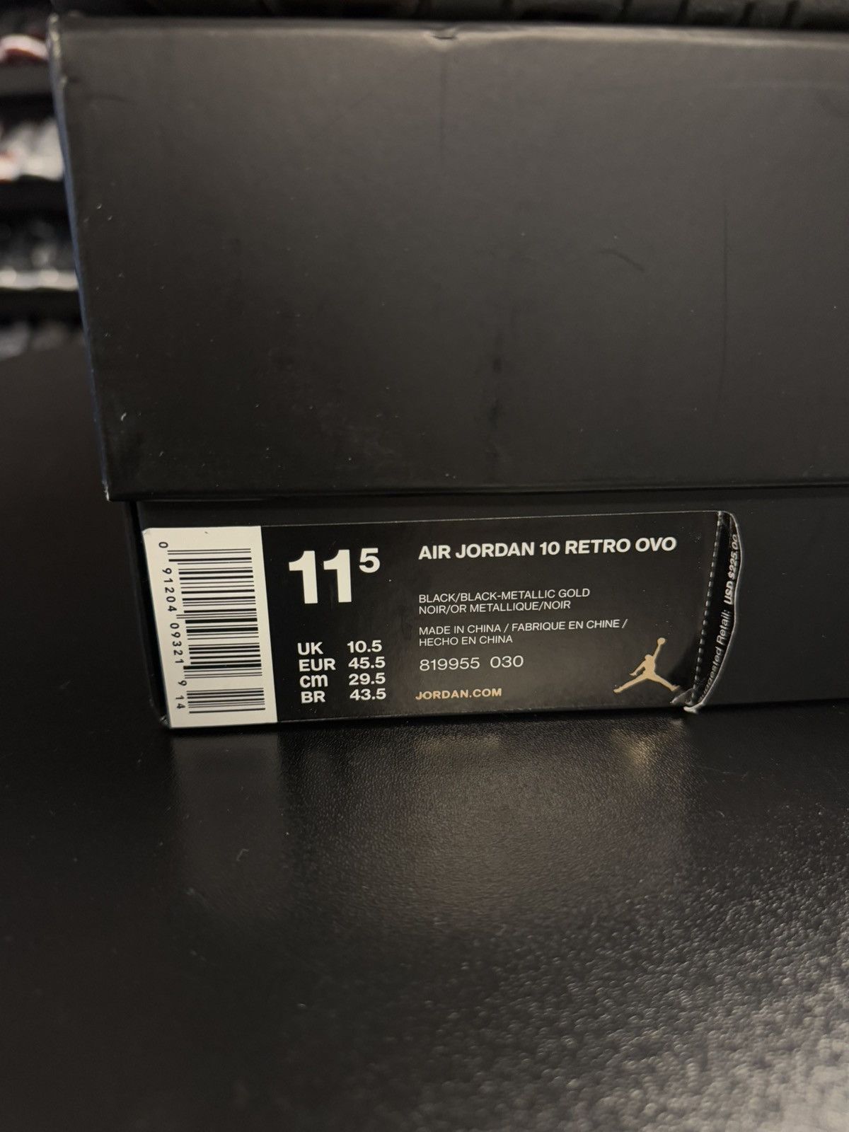 Jordan Brand × Nike Jordan 10 Drake OVO Black Size 11.5 🧼 W BOX Size US 11.5 / EU 44-45 - 17 Thumbnail