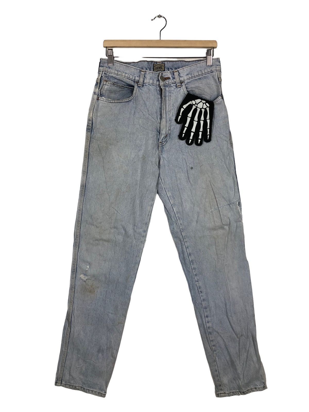 Levi's 🔥80’s Vintage Levi’s Acid Wash Design Straight Cut Denim Size US 28 / EU 44 - 1 Thumbnail