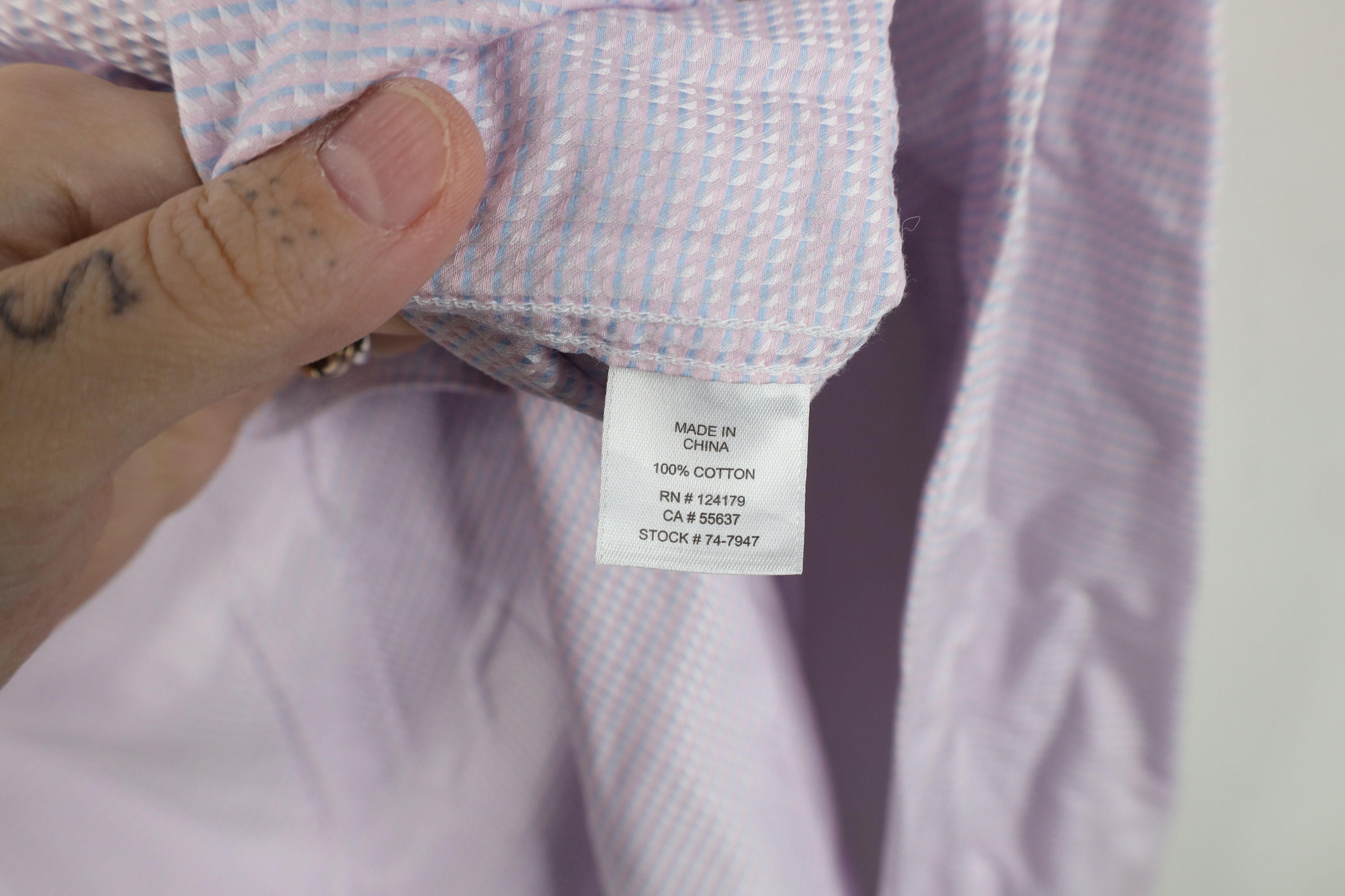 Johnston & Murphy Johnston & Murphy Collared Button Shirt Cotton Pink Size US XL / EU 56 / 4 - 11 Thumbnail