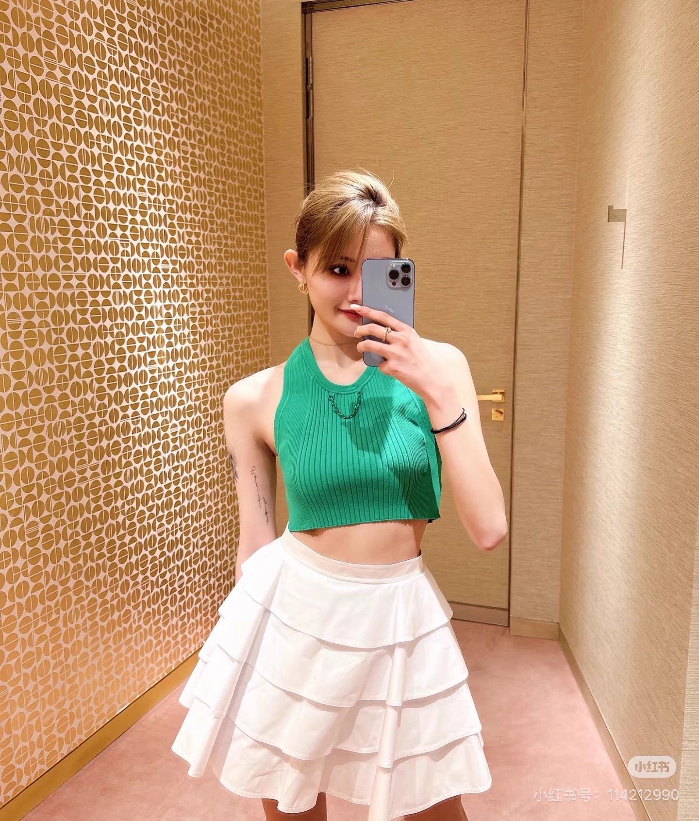 Louis Vuitton LV Green Chain Cami NWT L (M fit) Size L / US 10 / IT 46 - 6 Thumbnail