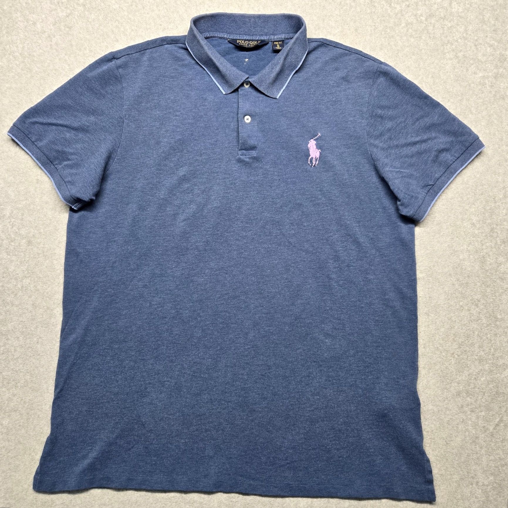 Polo Ralph Lauren Polo Ralph Lauren Polo Shirt Mens XL Blue Pro Fit Big Pony Golf Casual Shirt Size US XL / EU 56 / 4 - 2 Thumbnail