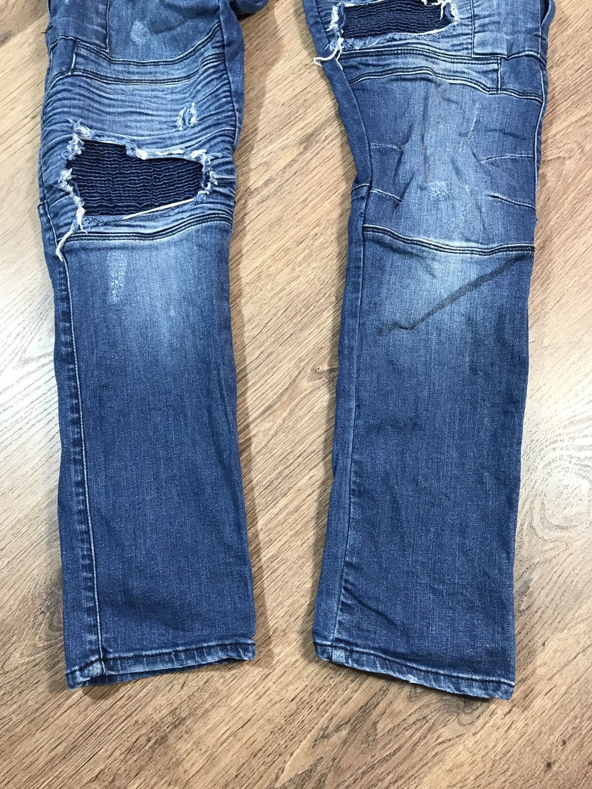 Vintage Vintage Police 883 Denim Biker Pants Jeans Size US 34 / EU 50 - 2 Thumbnail