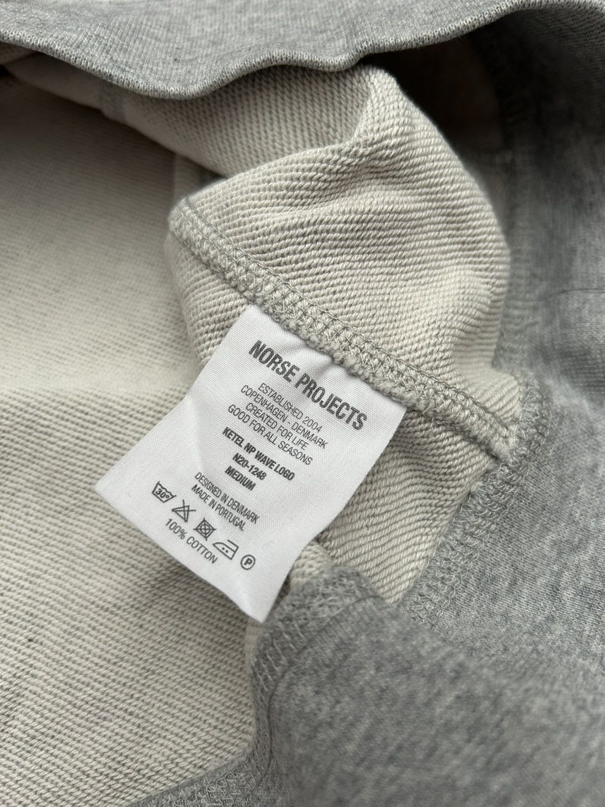 Norse Projects Norse Projects Ketel NP Wave Logo Gray Crewneck Sweatshirt Size US M / EU 48-50 / 2 - 8 Thumbnail